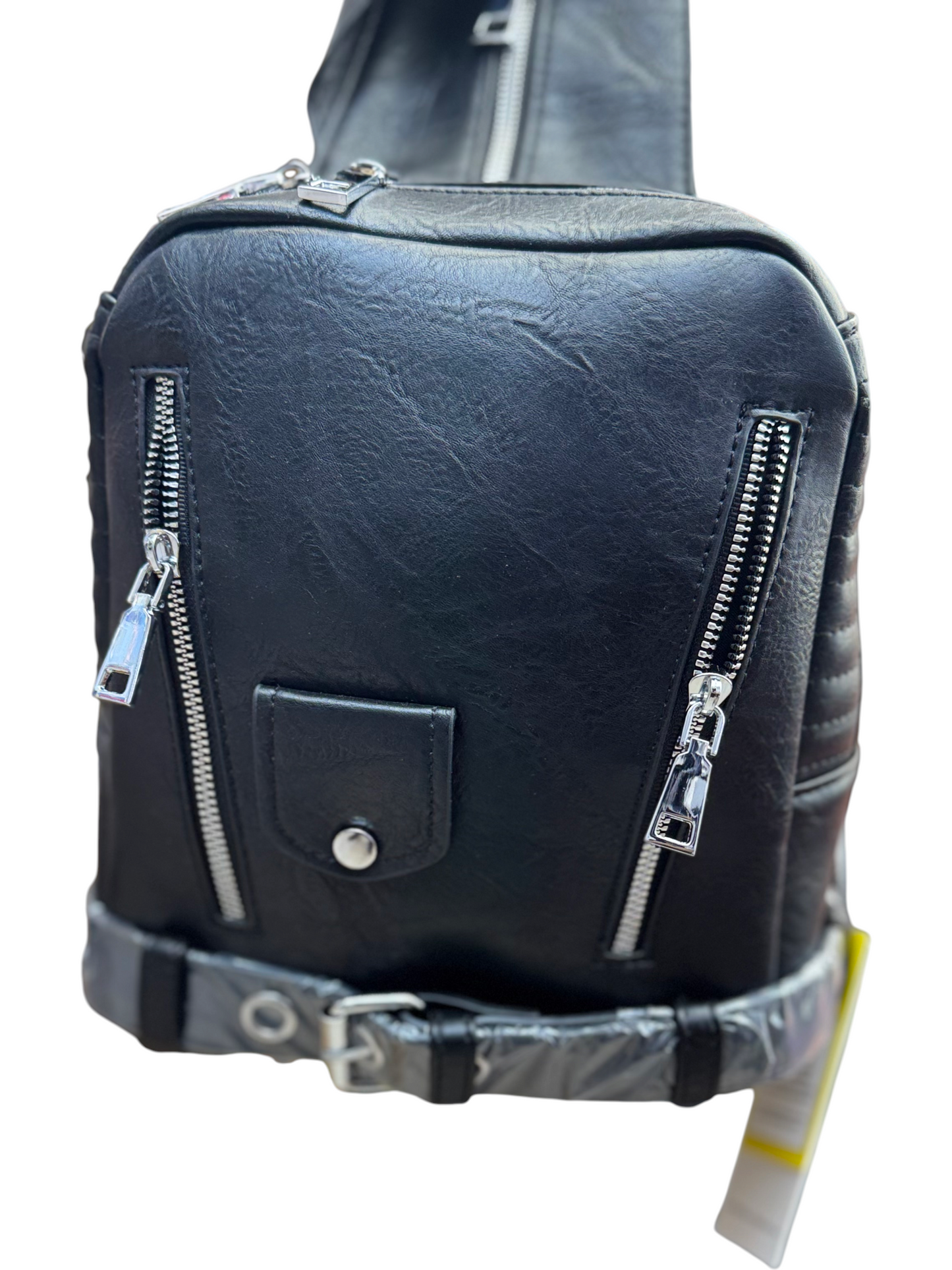 Black Mini Zip Backpack