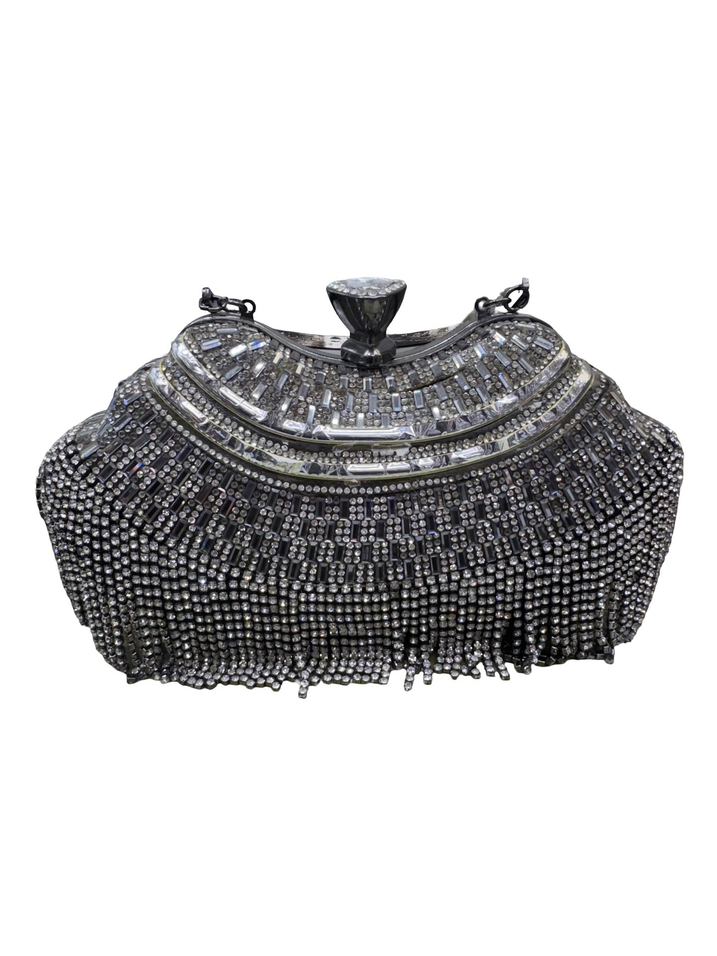 Crystal Fringe Evening Clutch