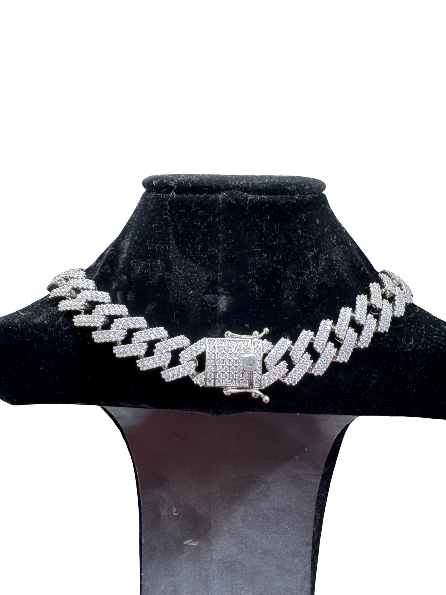 Silver Iced Cuban Chain