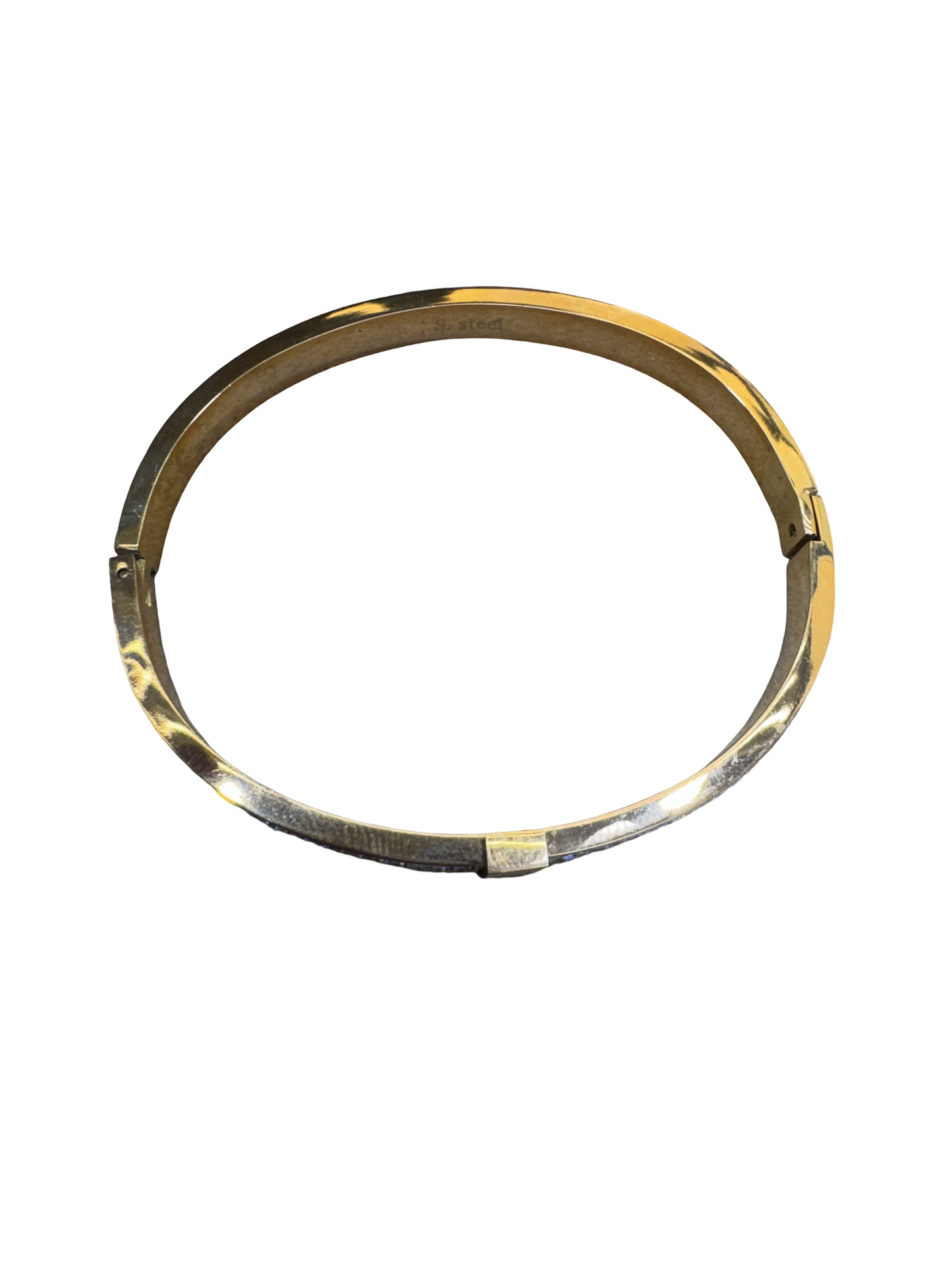 Gold-Tone Hinged Bangle