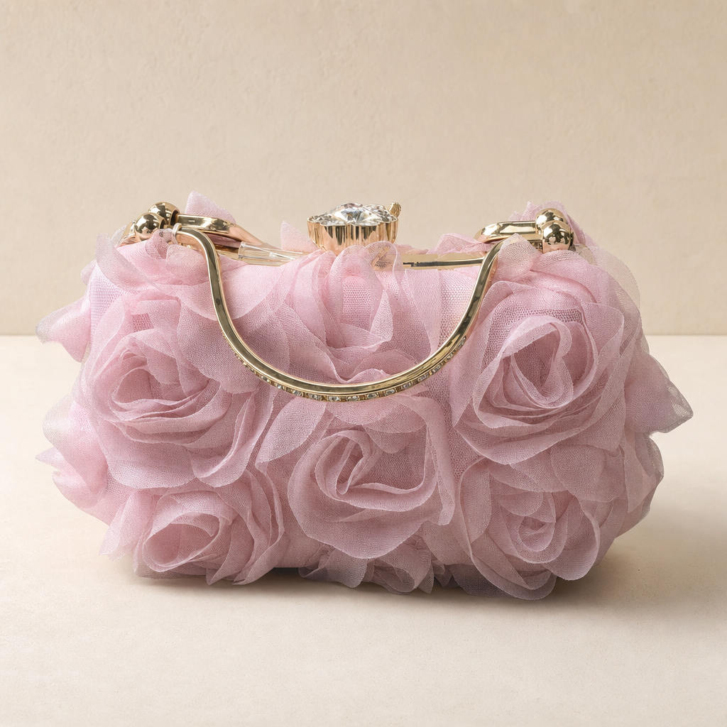Rosette Frame Evening Clutch