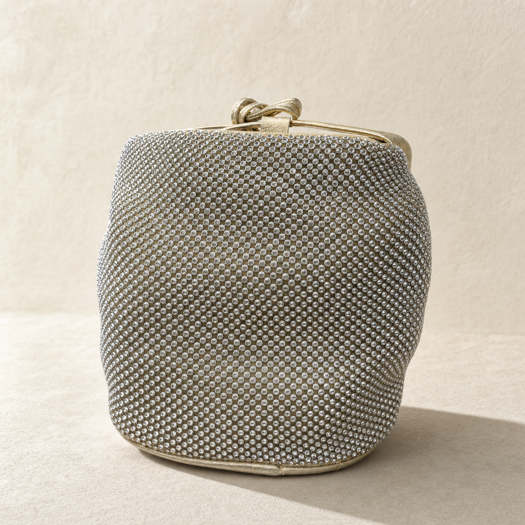 Aurelia Crystal Mesh Clutch