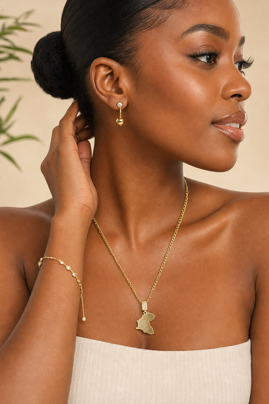 Africa Map Pendant Necklace