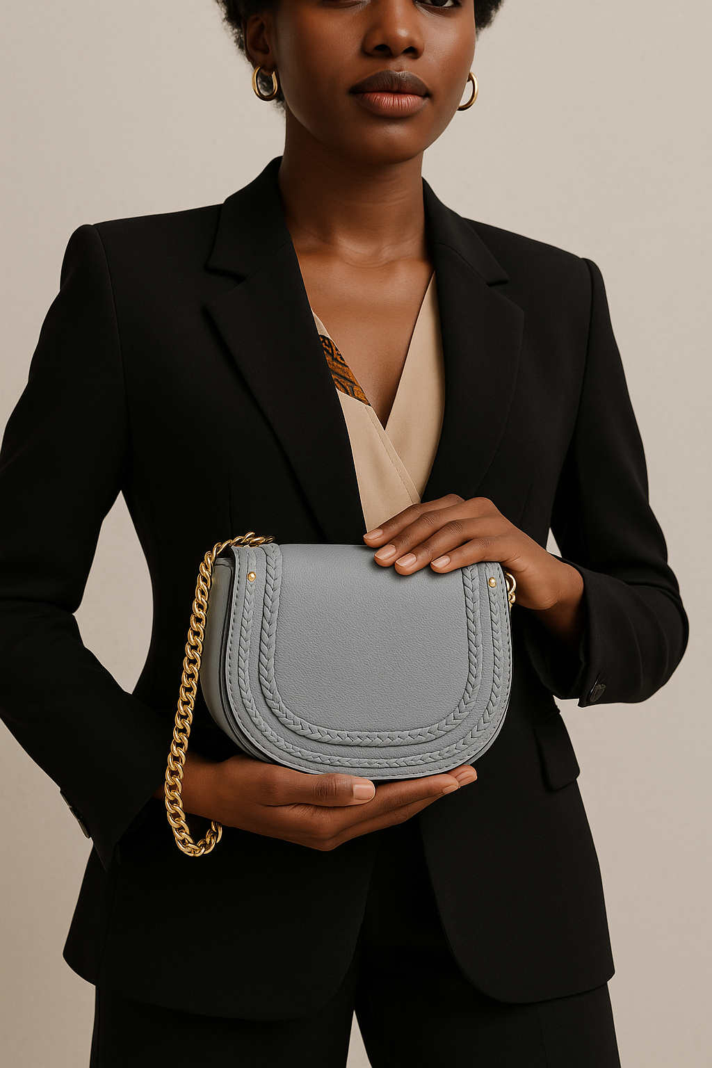 Braided Trim Chain Bag