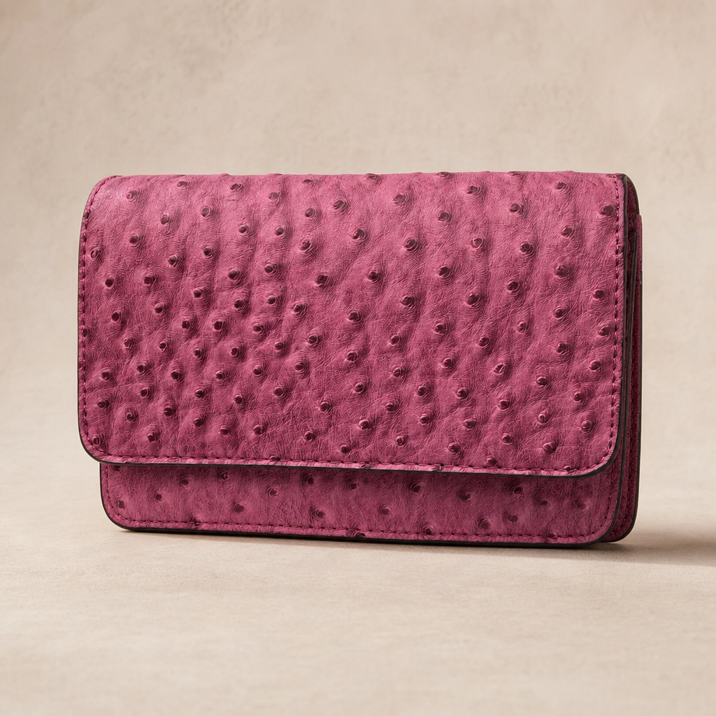 Ostrich Texture Clutch Crossbody