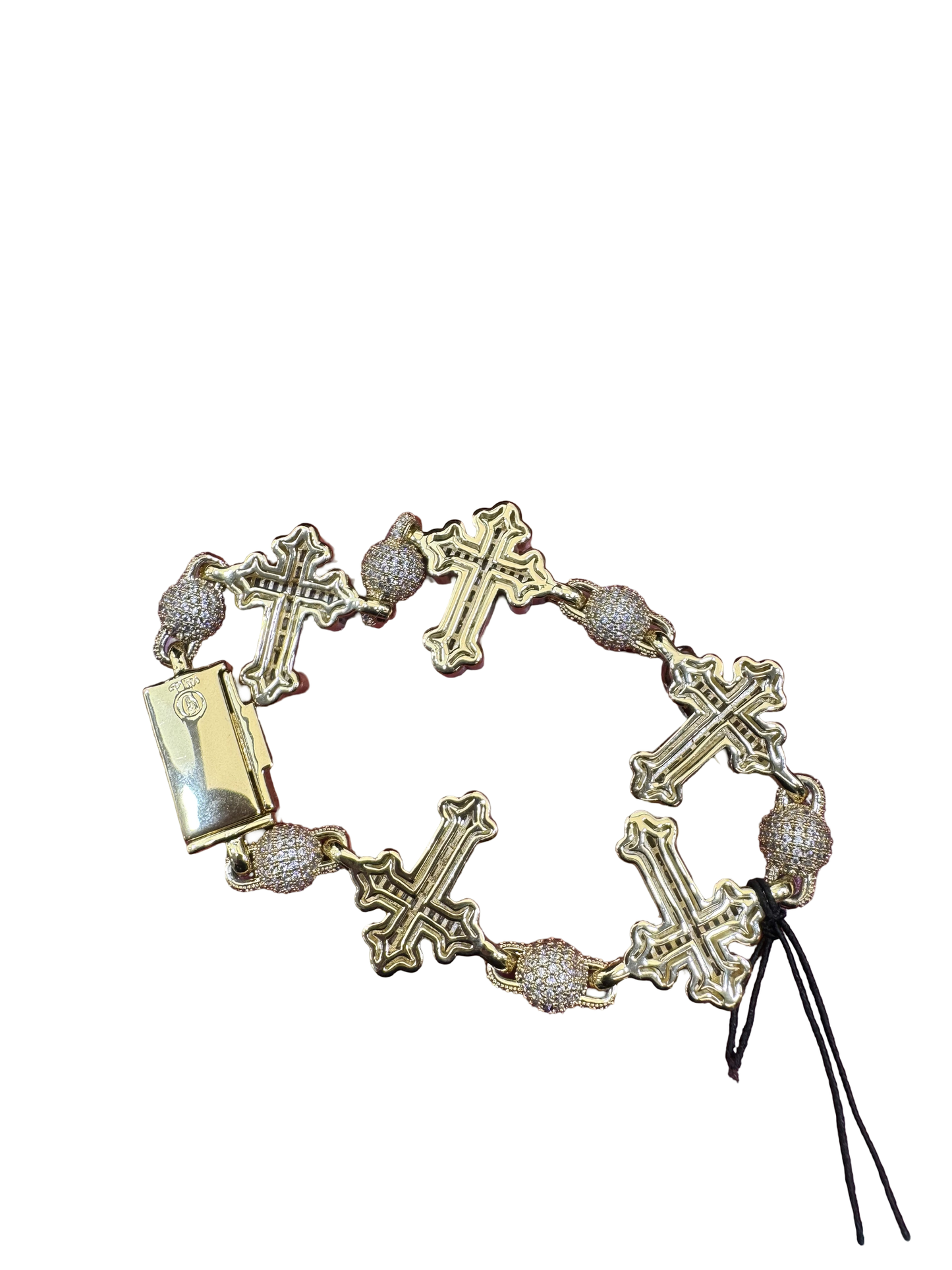 Cross Charm Statement Bracelet