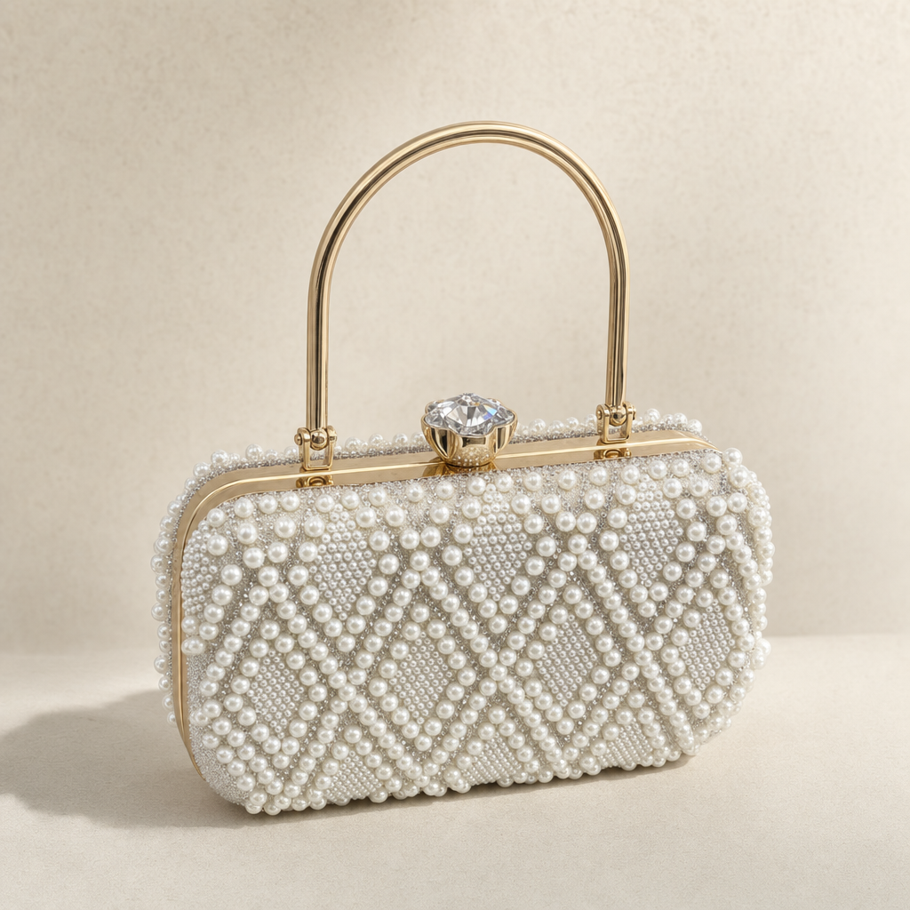 Pearl Beaded Minaudière
