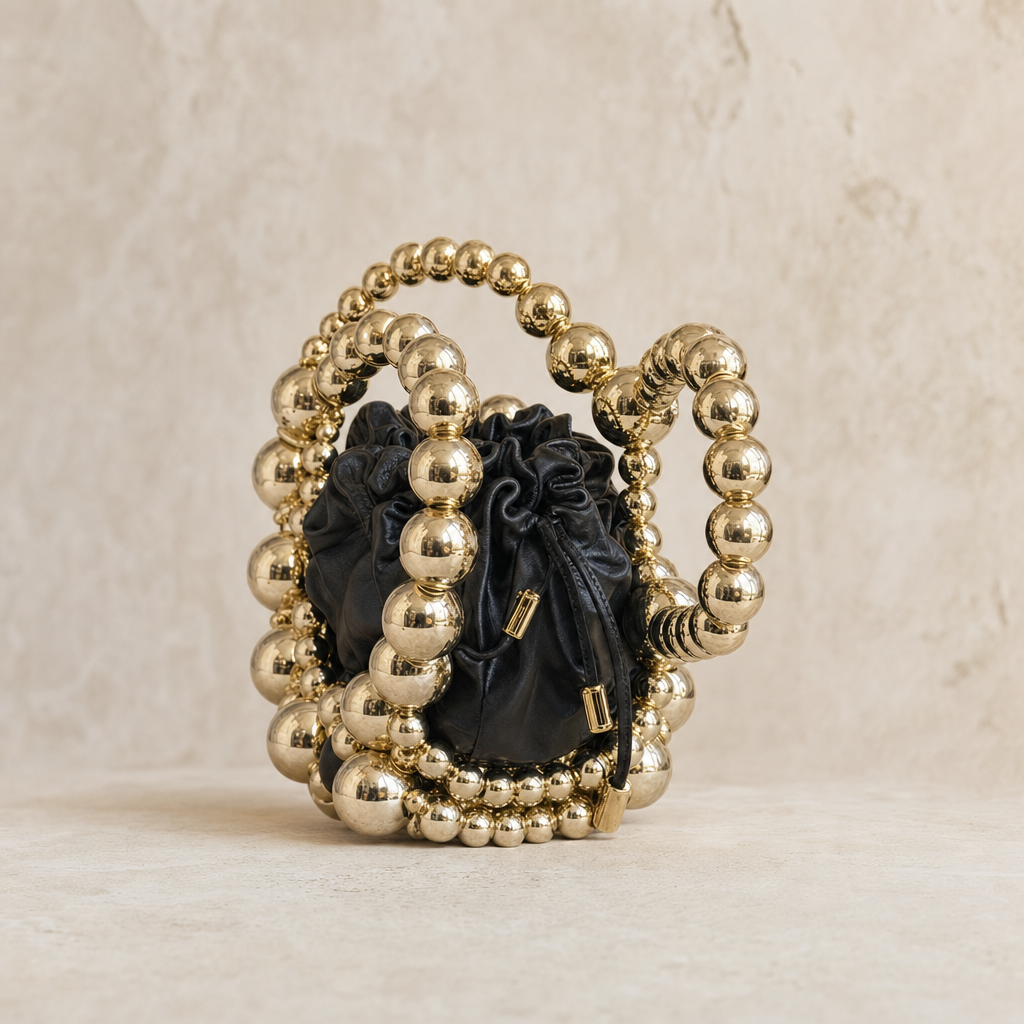 Gilded Sphere Beaded Handbag
