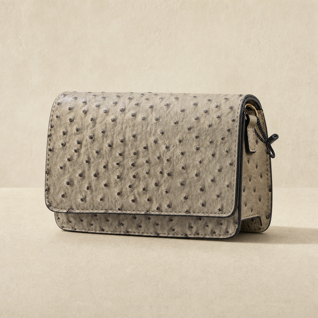 Ostrich Texture Clutch Crossbody