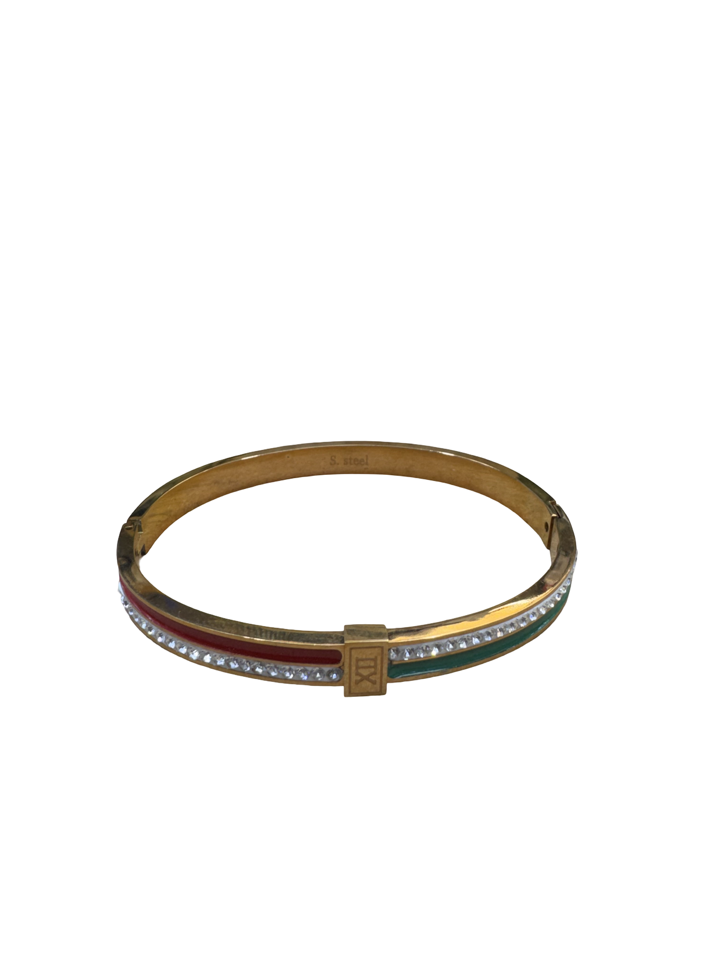 Gold-Tone Hinged Bangle