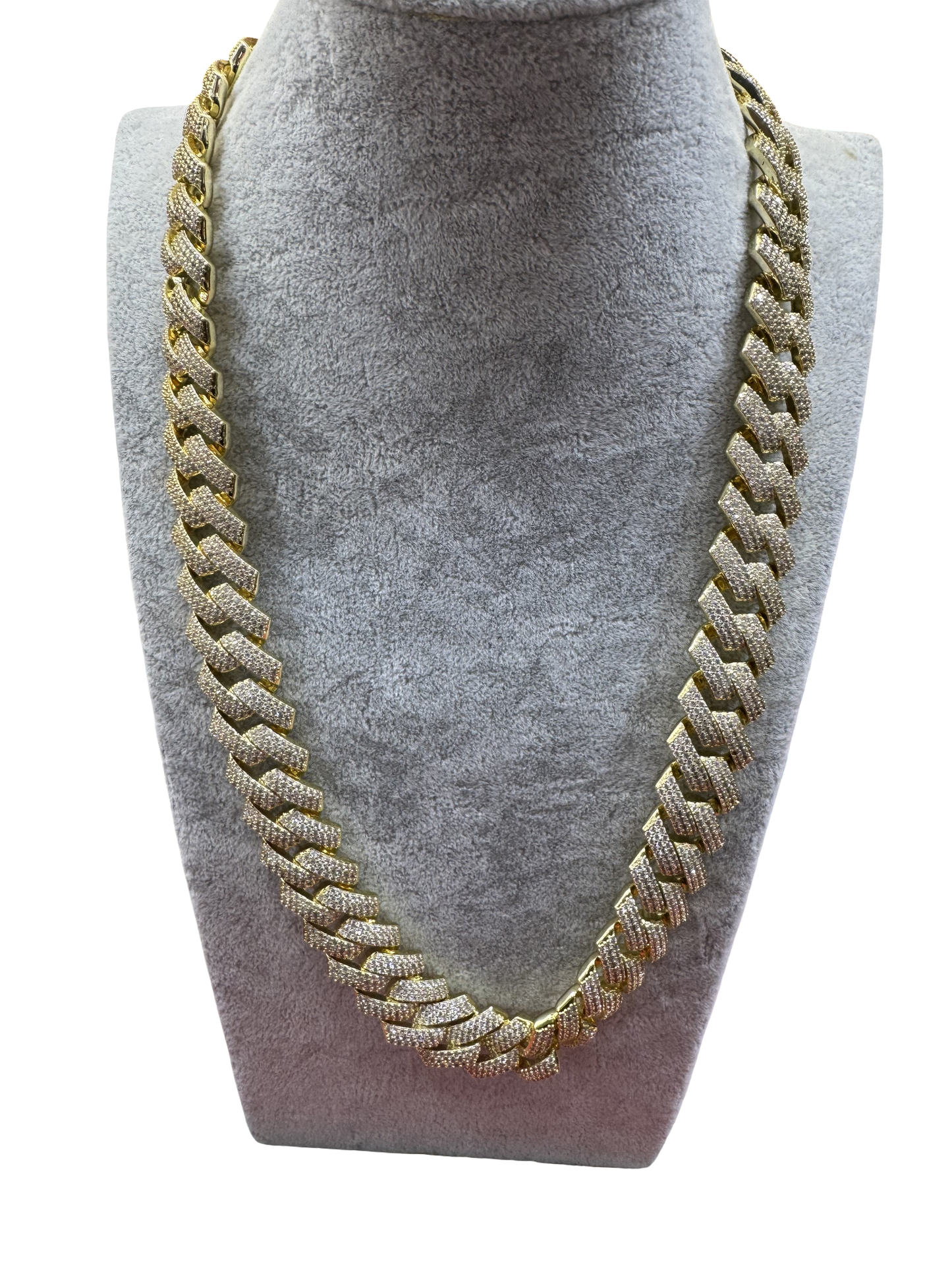 Gold Iced Cuban Chain & Bracelet Set