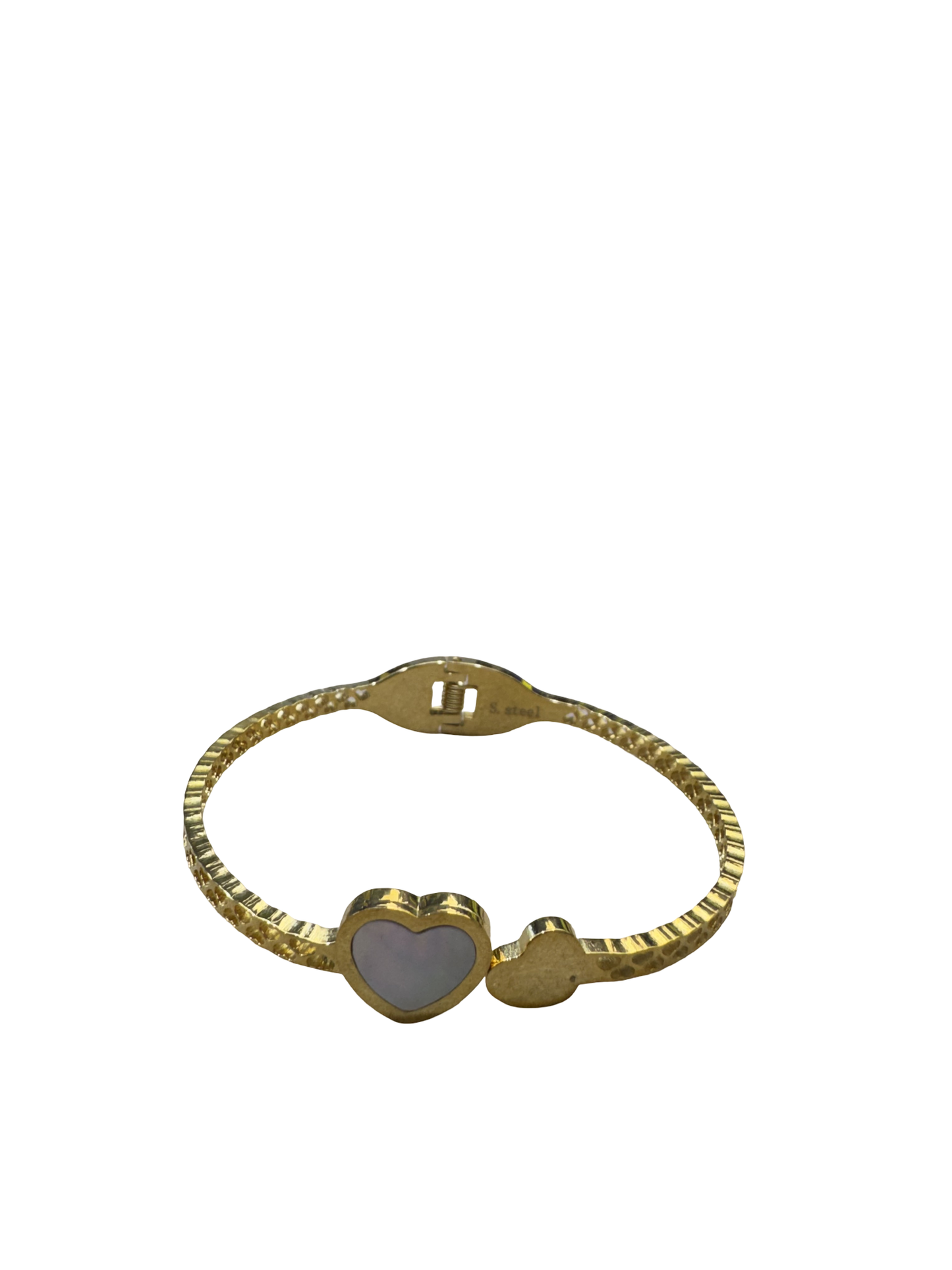 Heart Charm Bangle Bracelet