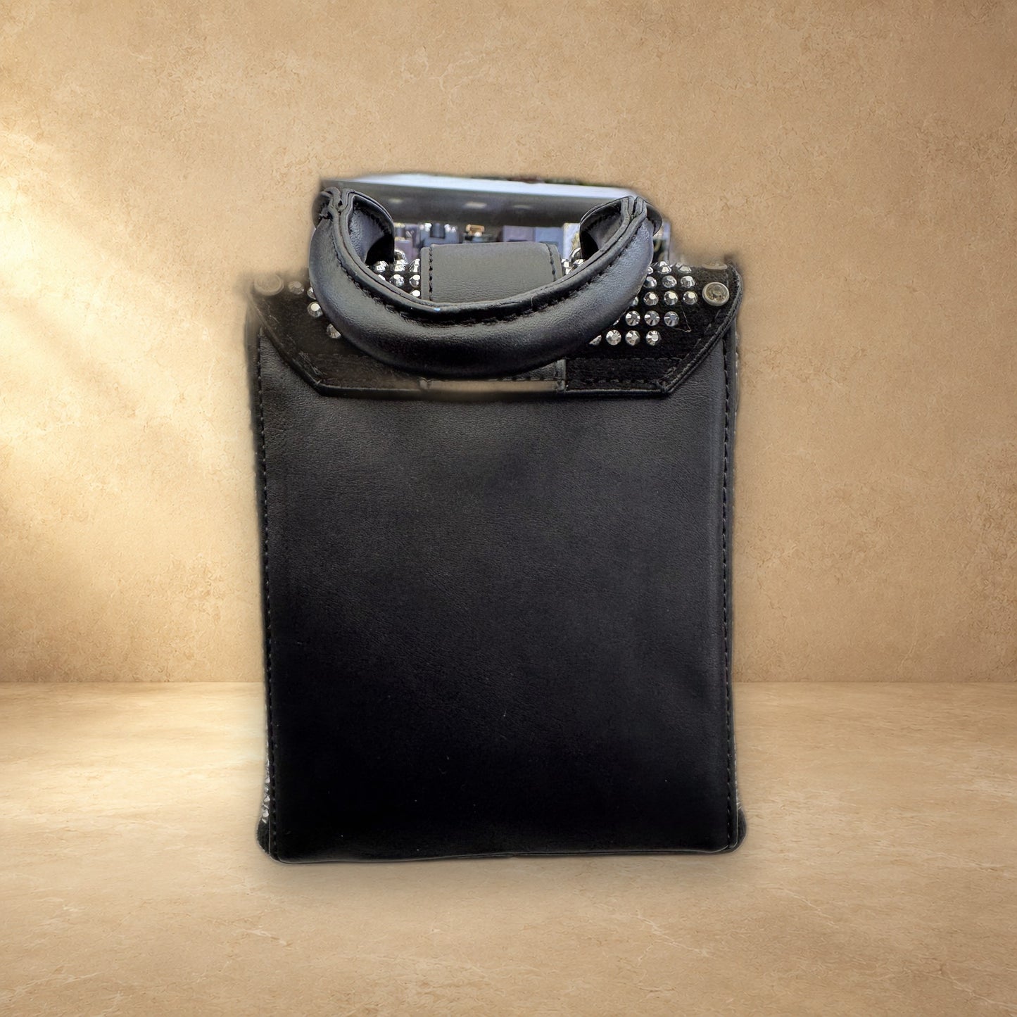 Black Studded Crossbody