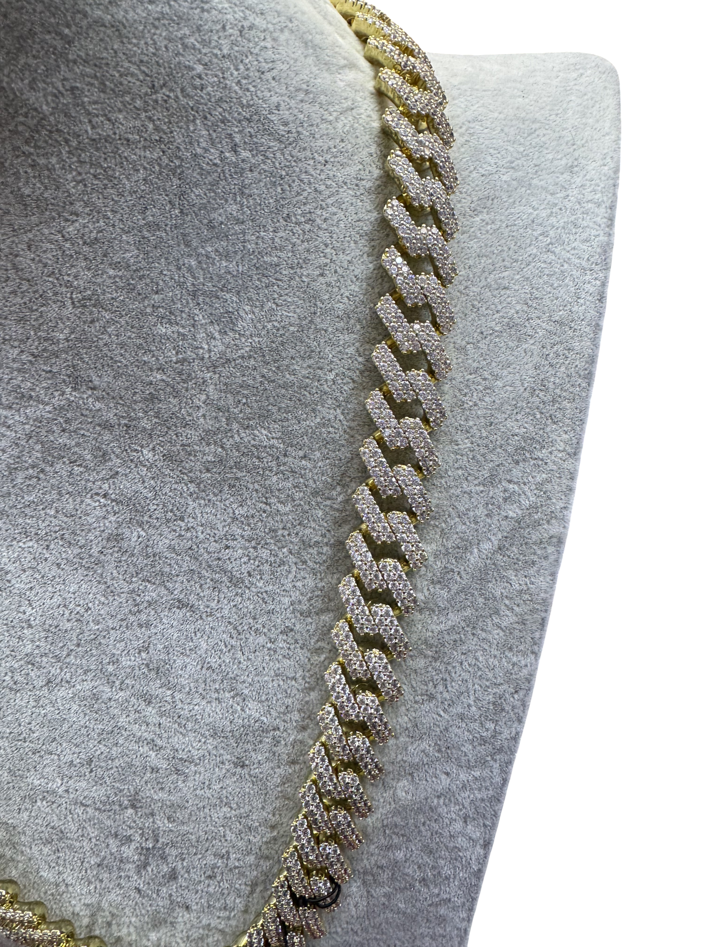 Gold Iced Cuban Chain (Thinner)