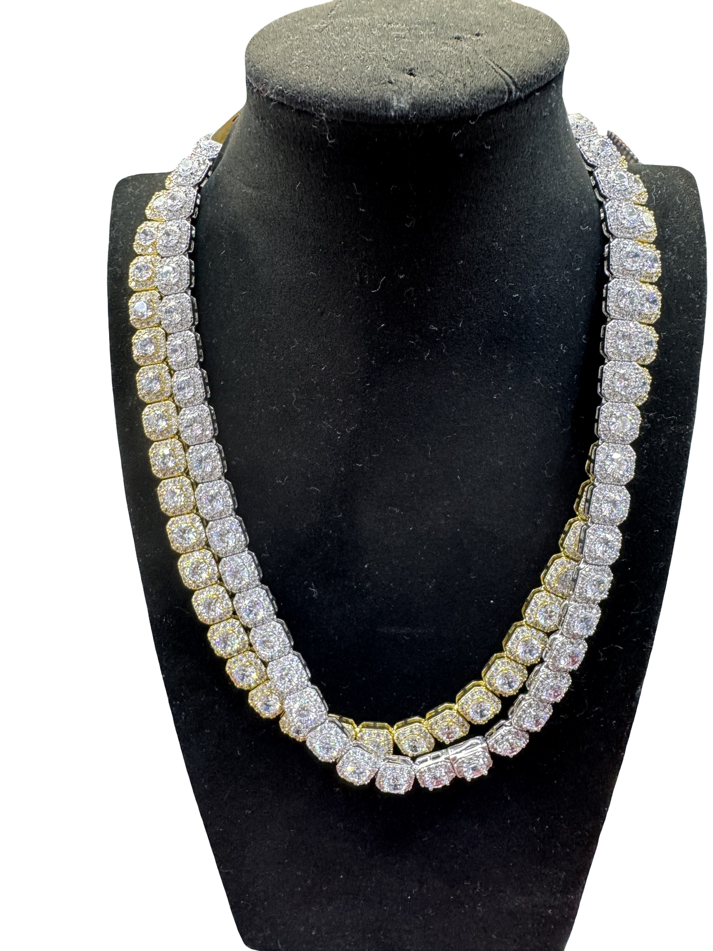 Cluster Tennis Necklace