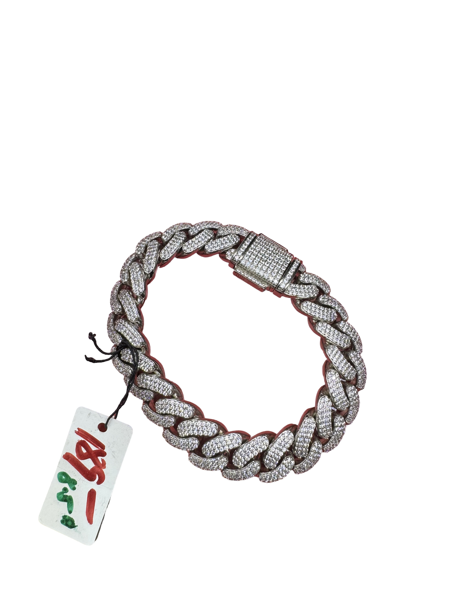 Rhinestone Chunky Chain Link Bracelet