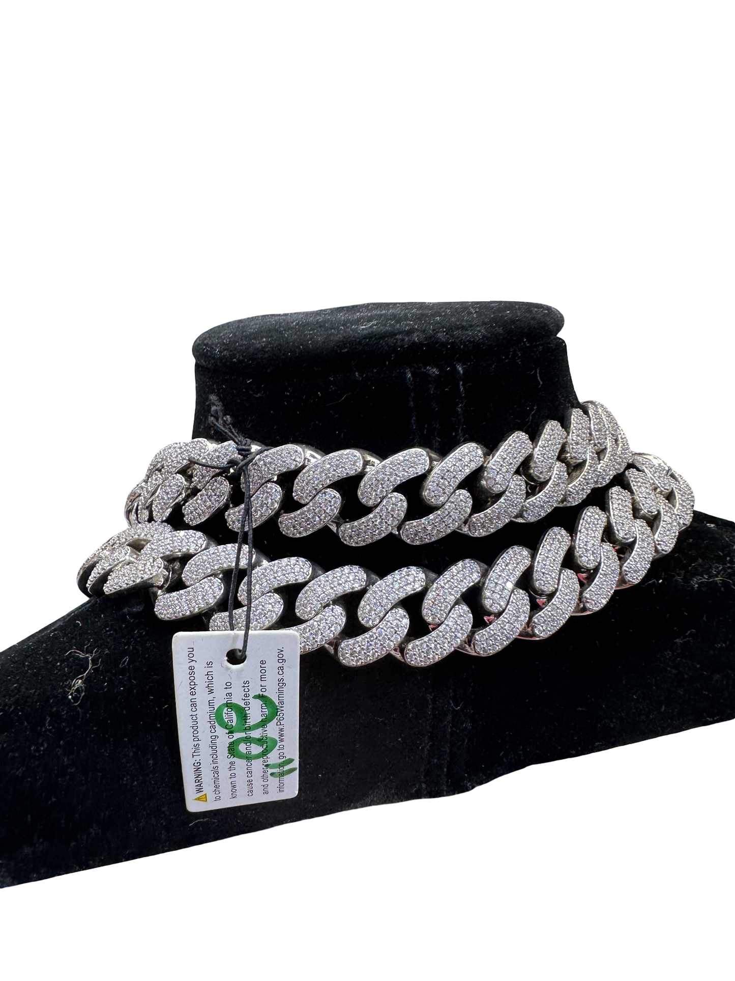 Silver Iced Cuban Set