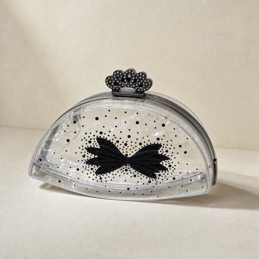 Luna Bow Half-Moon Clutch