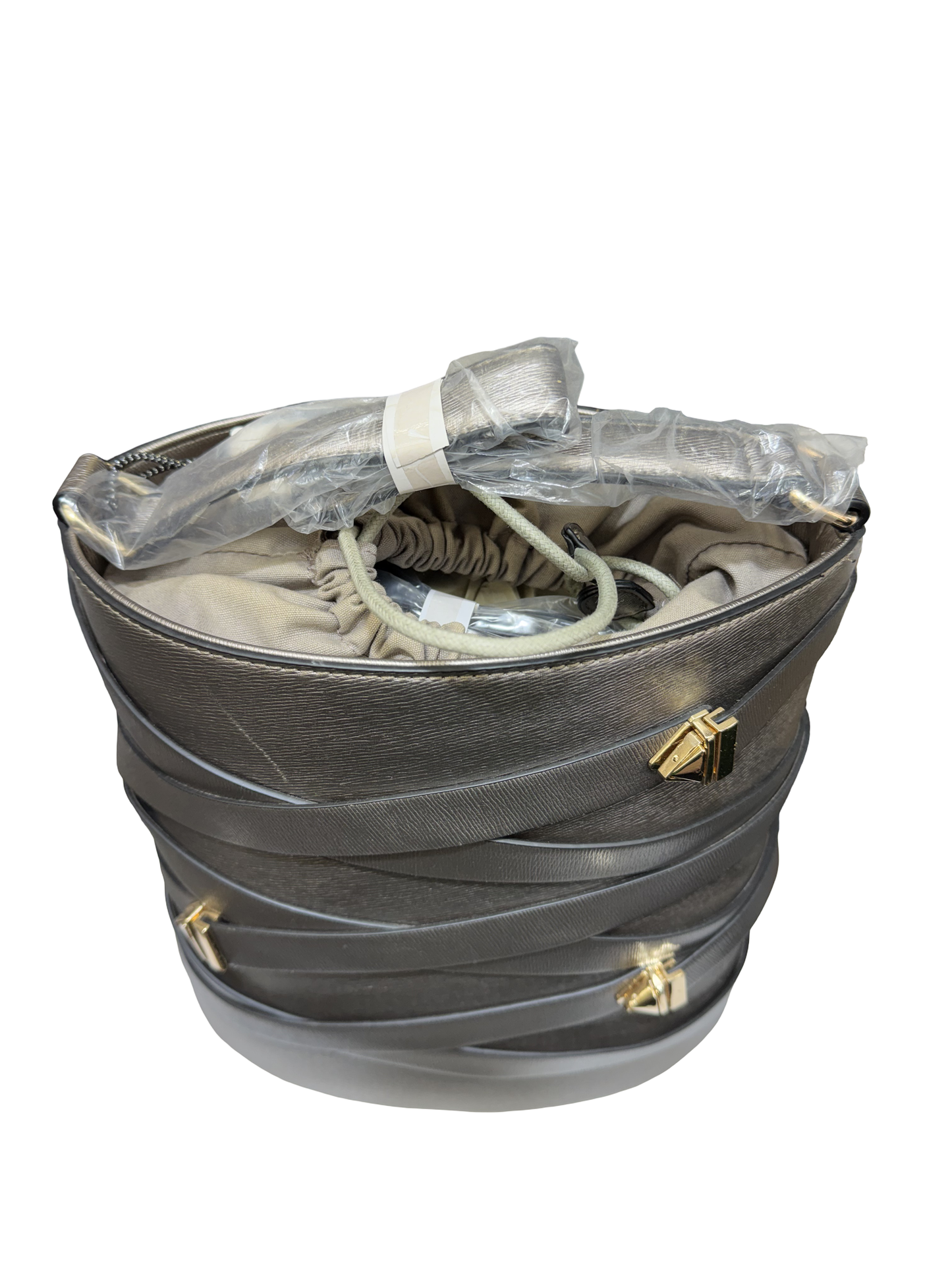 Wrapped Strap Bucket Bag