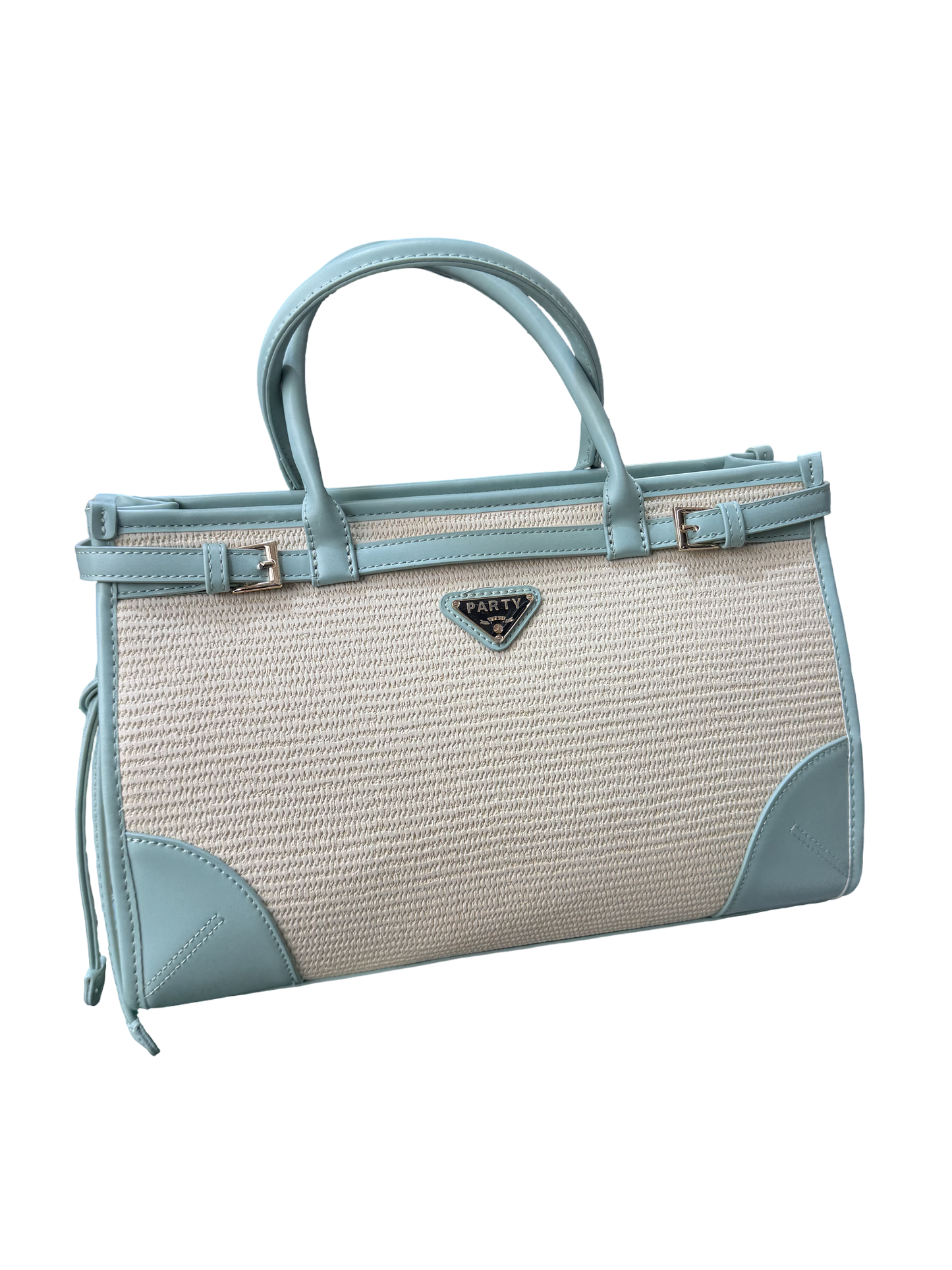 Woven Straw Leather Tote