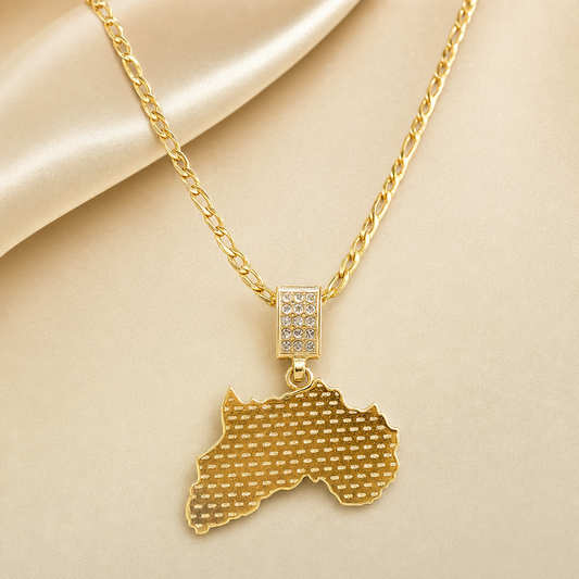 Africa Map Pendant Necklace