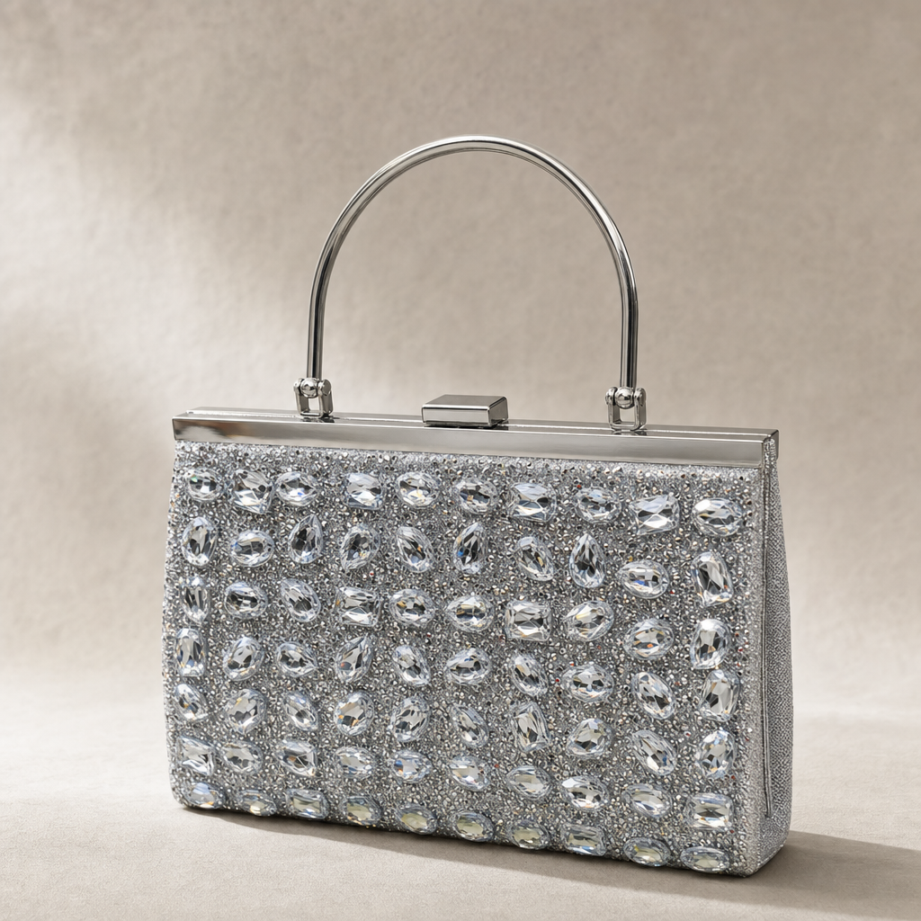 Lustre Gemstone Box Clutch