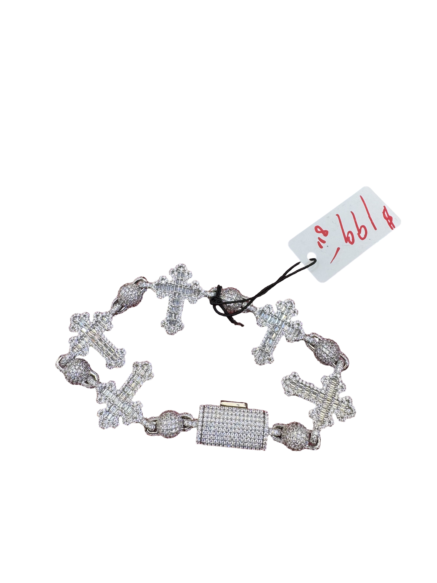 Cross Charm Statement Bracelet