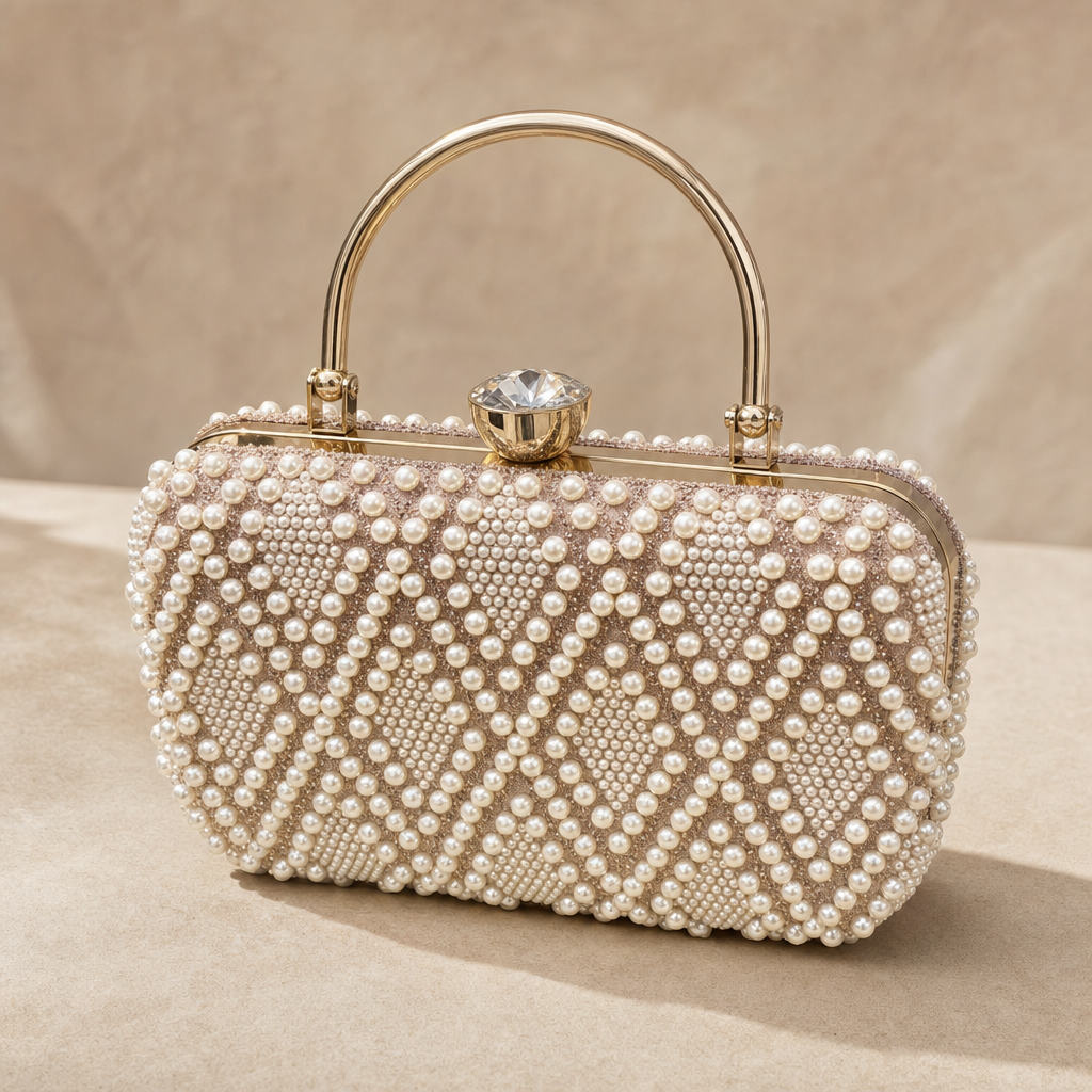 Pearl Beaded Minaudière