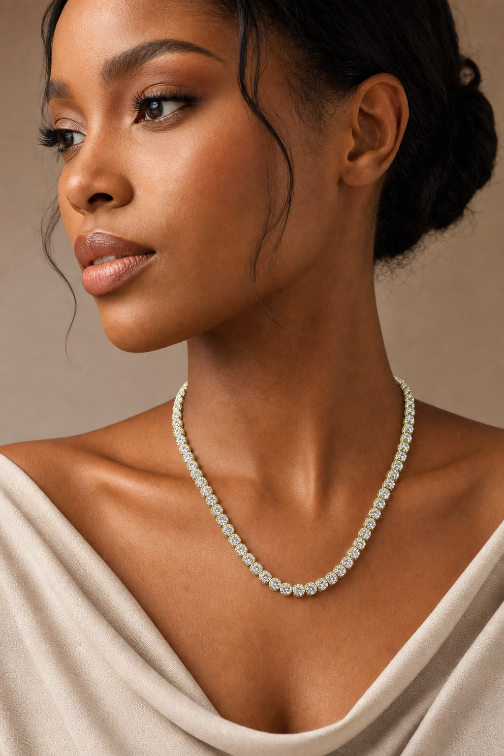 Gold Tennis Necklace