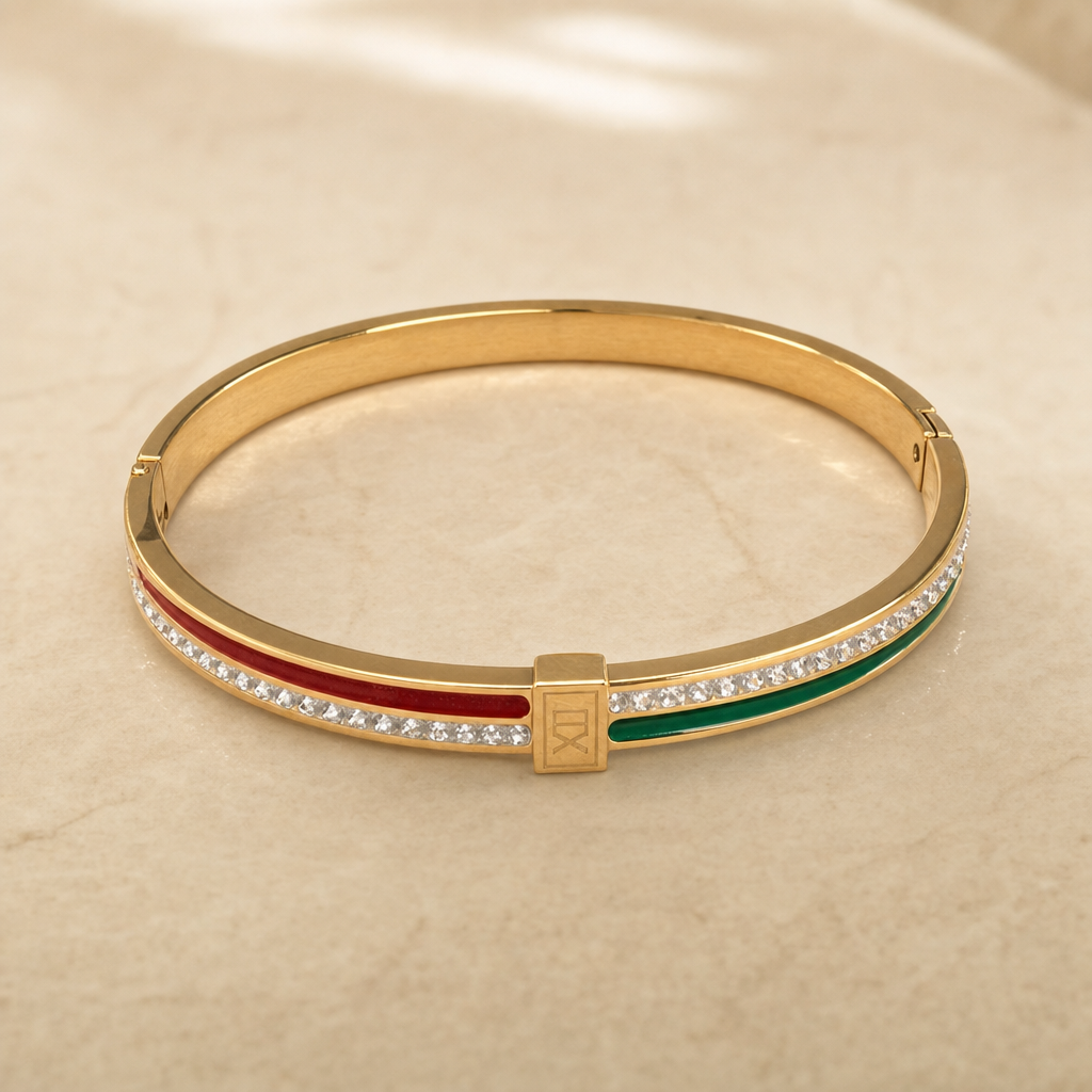 Gold-Tone Hinged Bangle