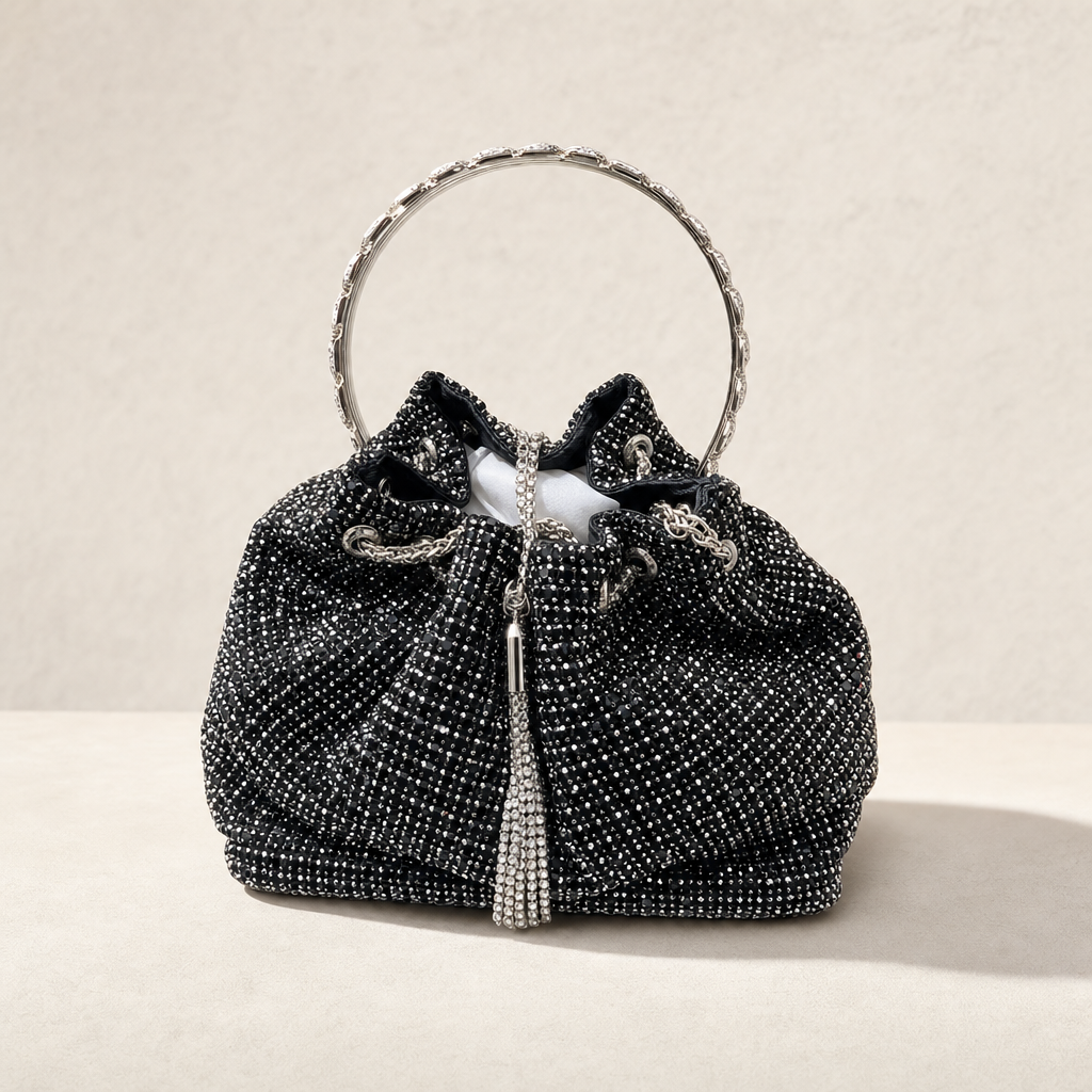 Luxe Bead Drawstring Pouch