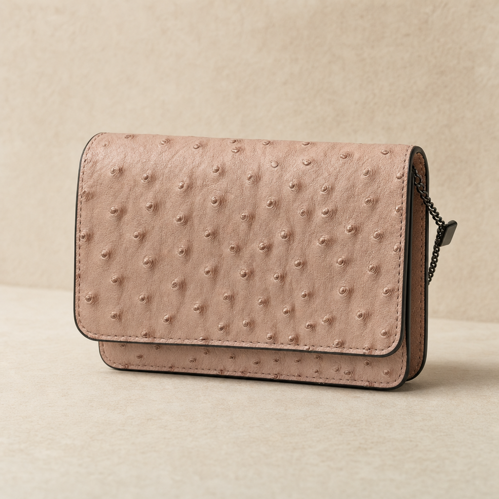 Ostrich Texture Clutch Crossbody