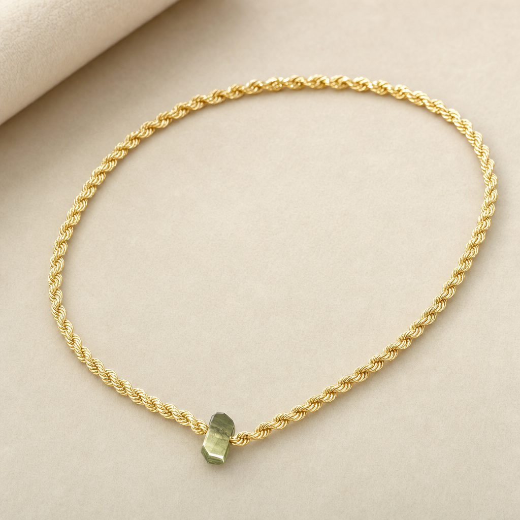 Gold-Tone Rope Chain Necklace