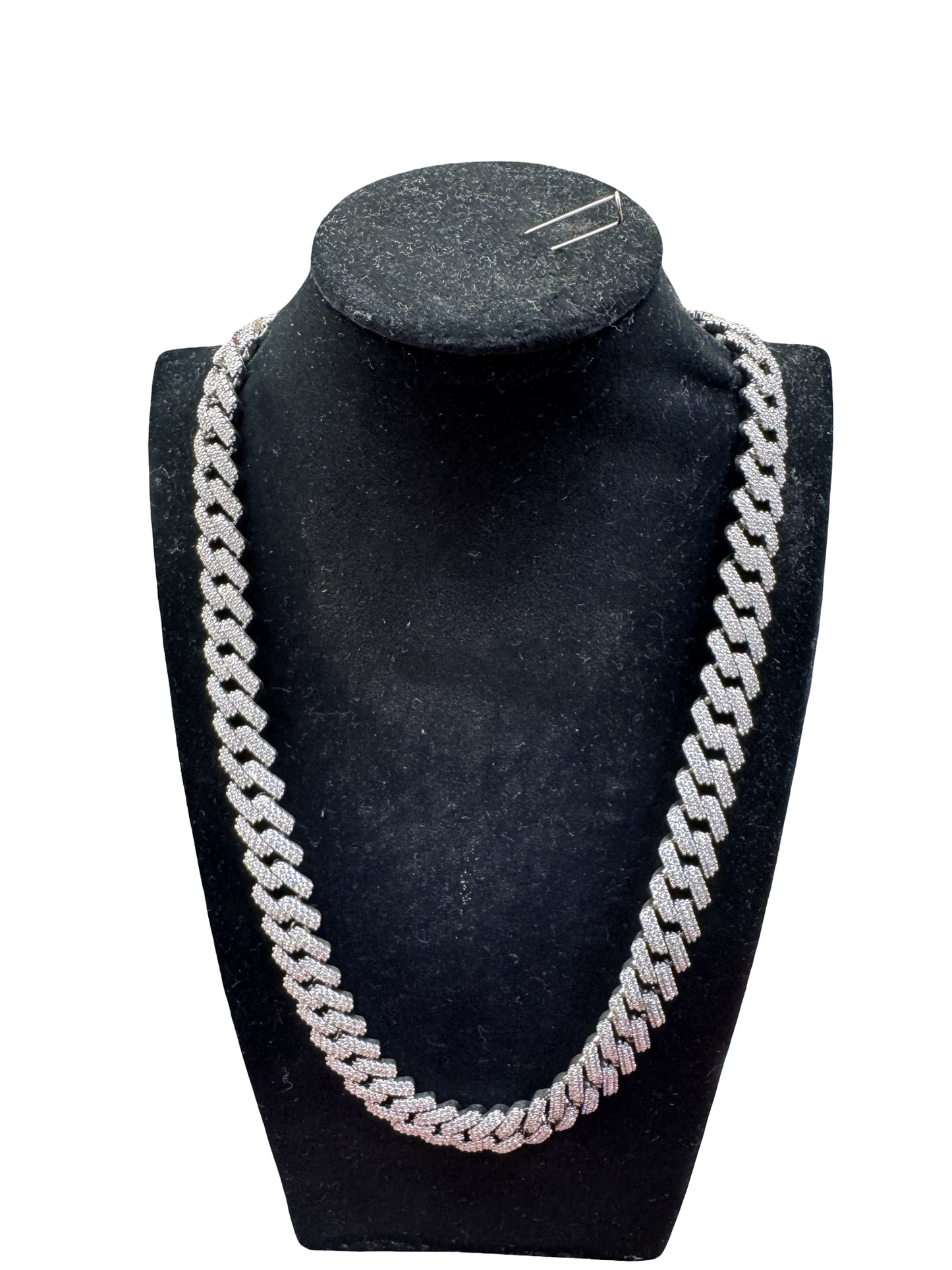 Silver Iced Cuban Chain