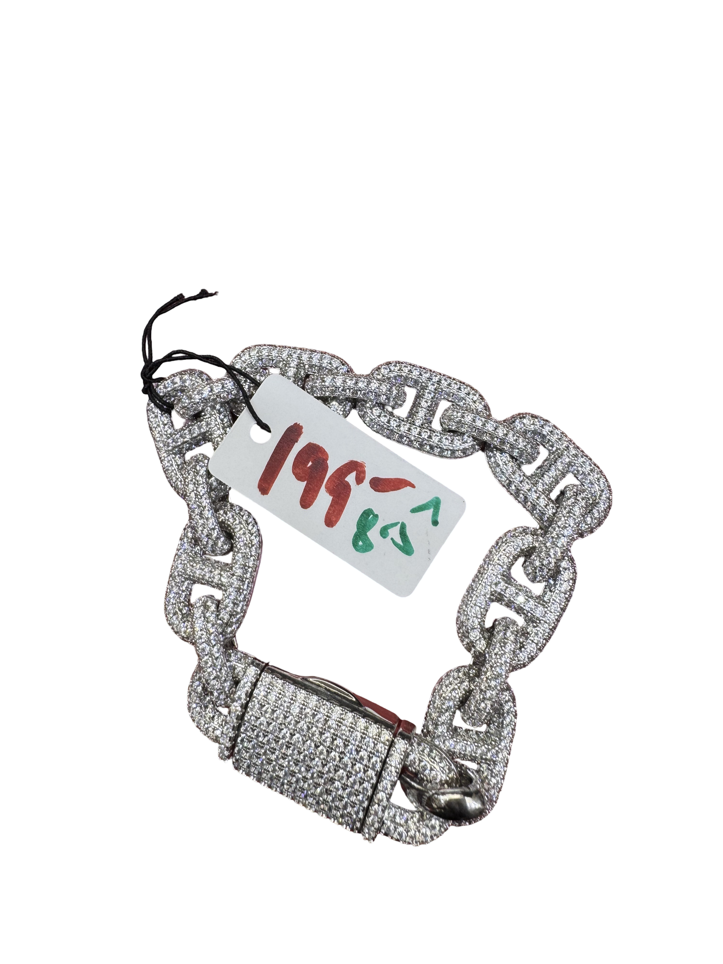 Rhinestone Chunky Chain Link Bracelet