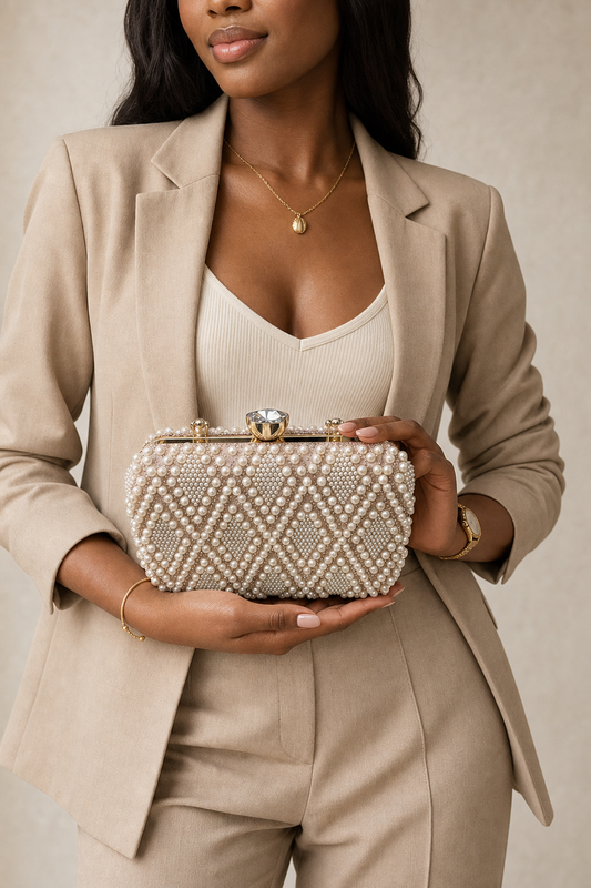 Pearl Beaded Minaudière