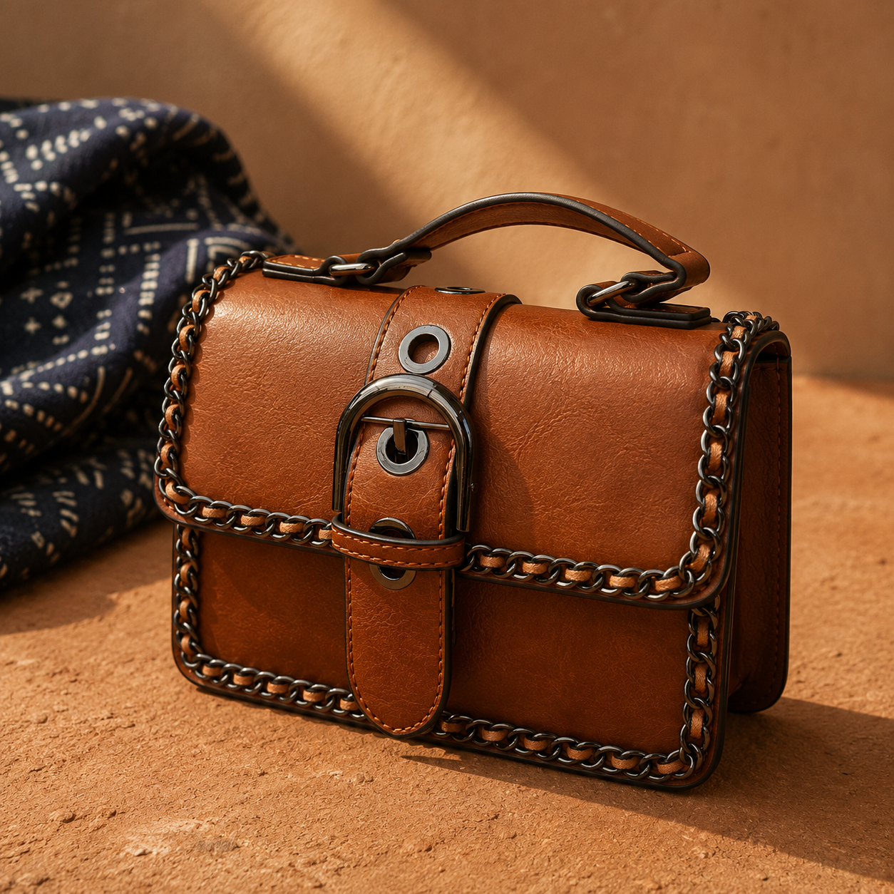 Chain Buckle Crossbody