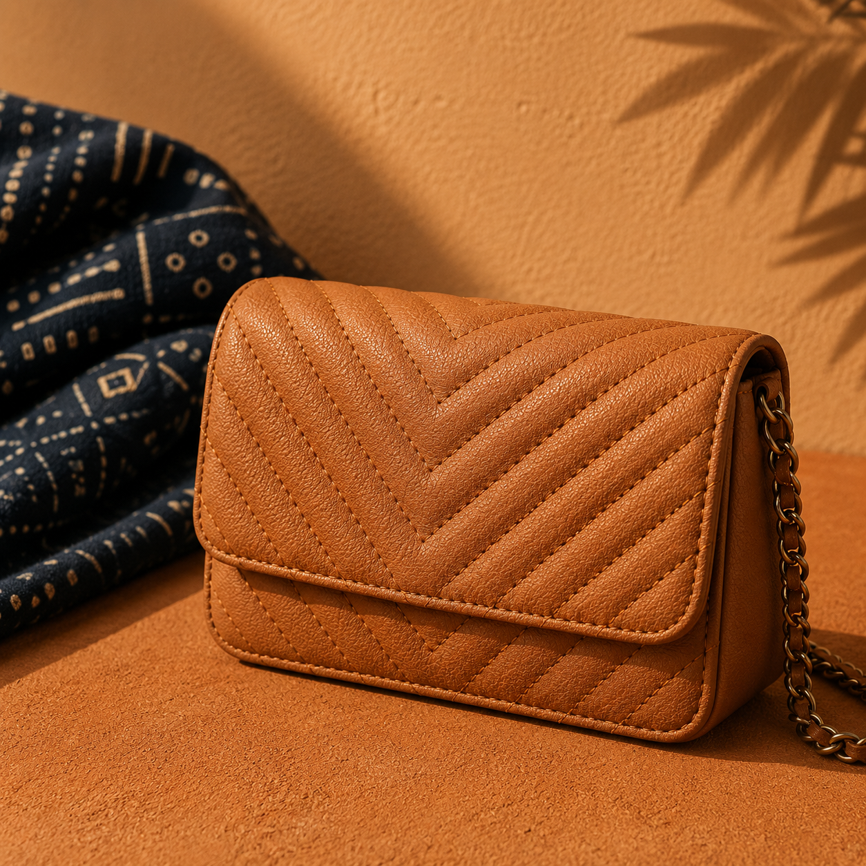 Chevron Quilted Flap Bag
