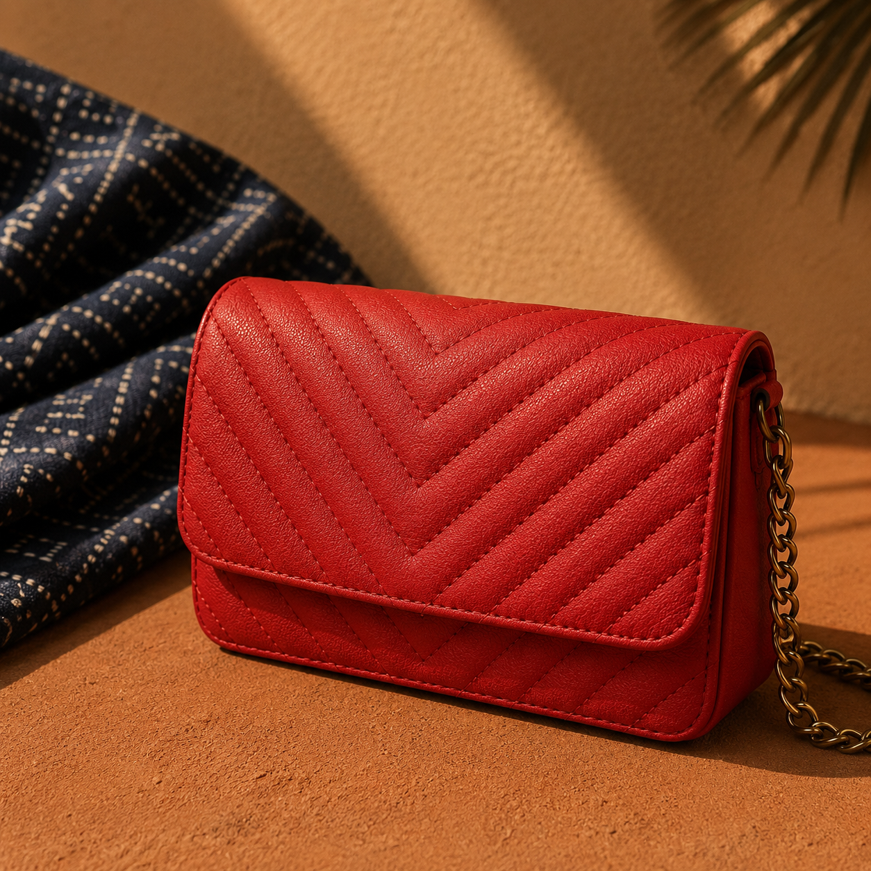 Chevron Quilted Flap Bag