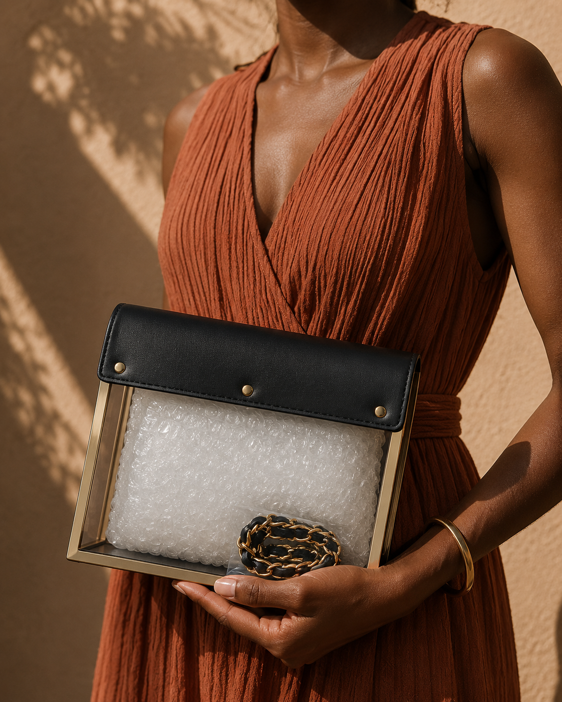 Clear Acrylic Flap Box Bag