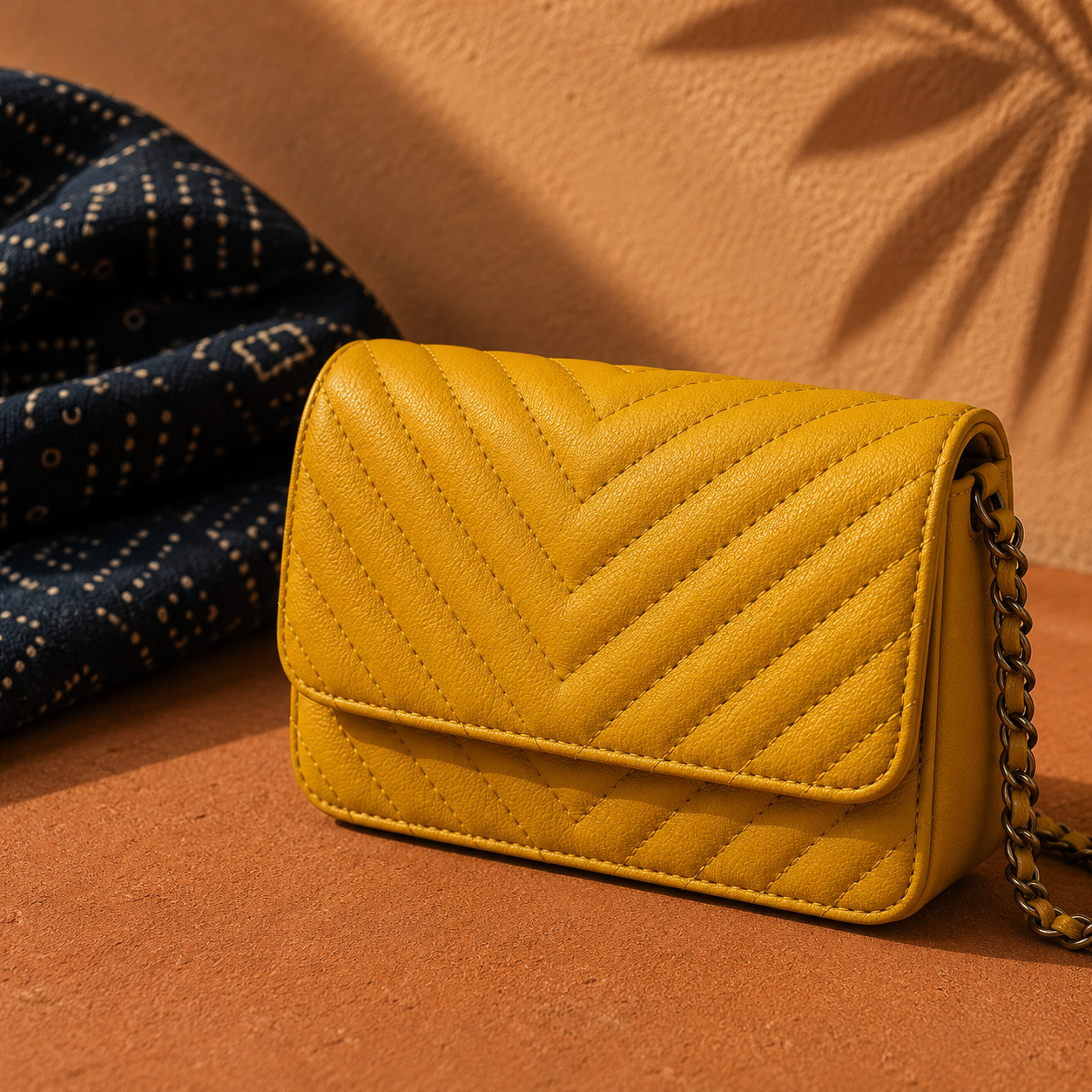 Chevron Quilted Flap Bag