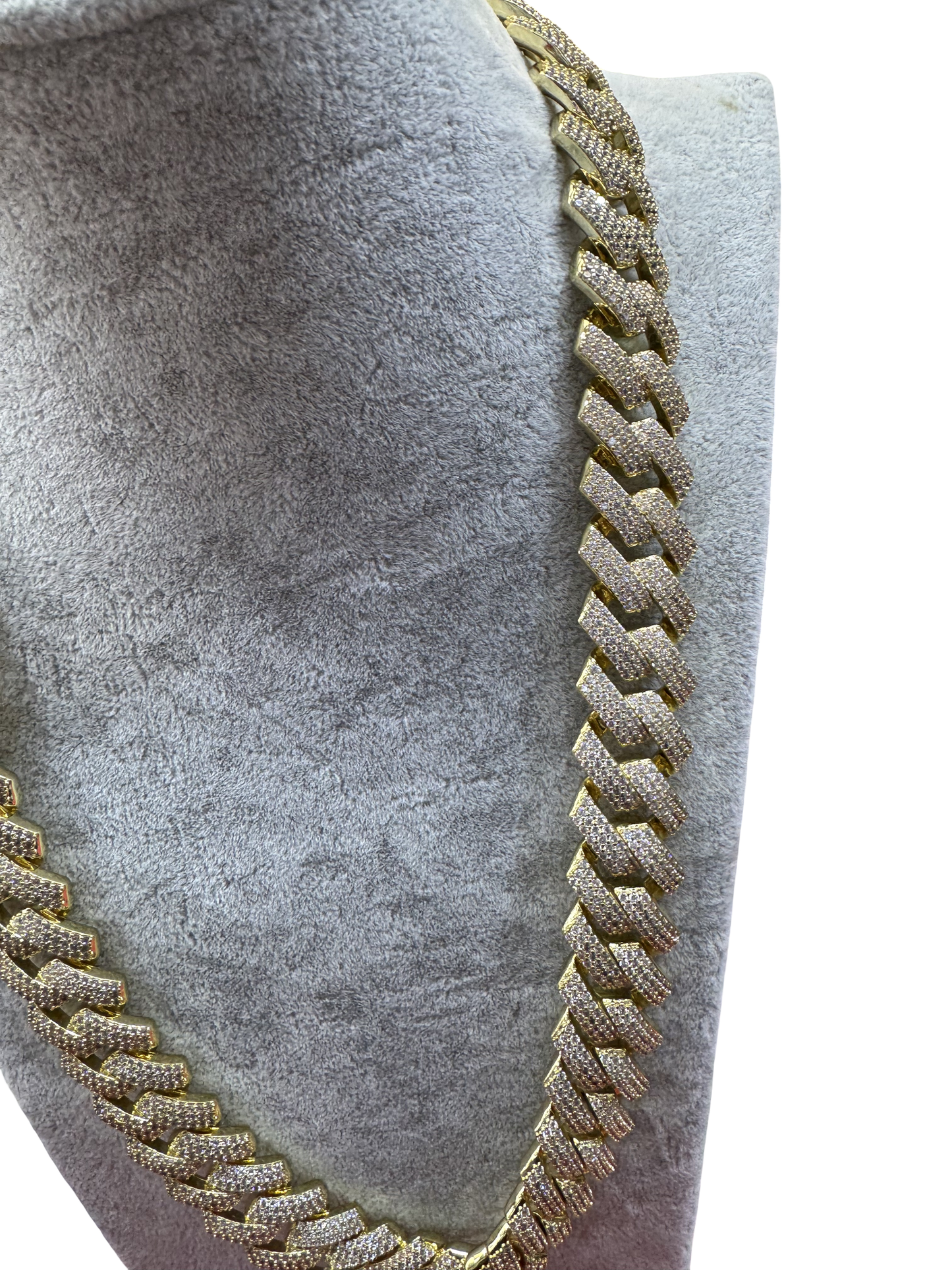 Gold Iced Cuban Chain & Bracelet Set