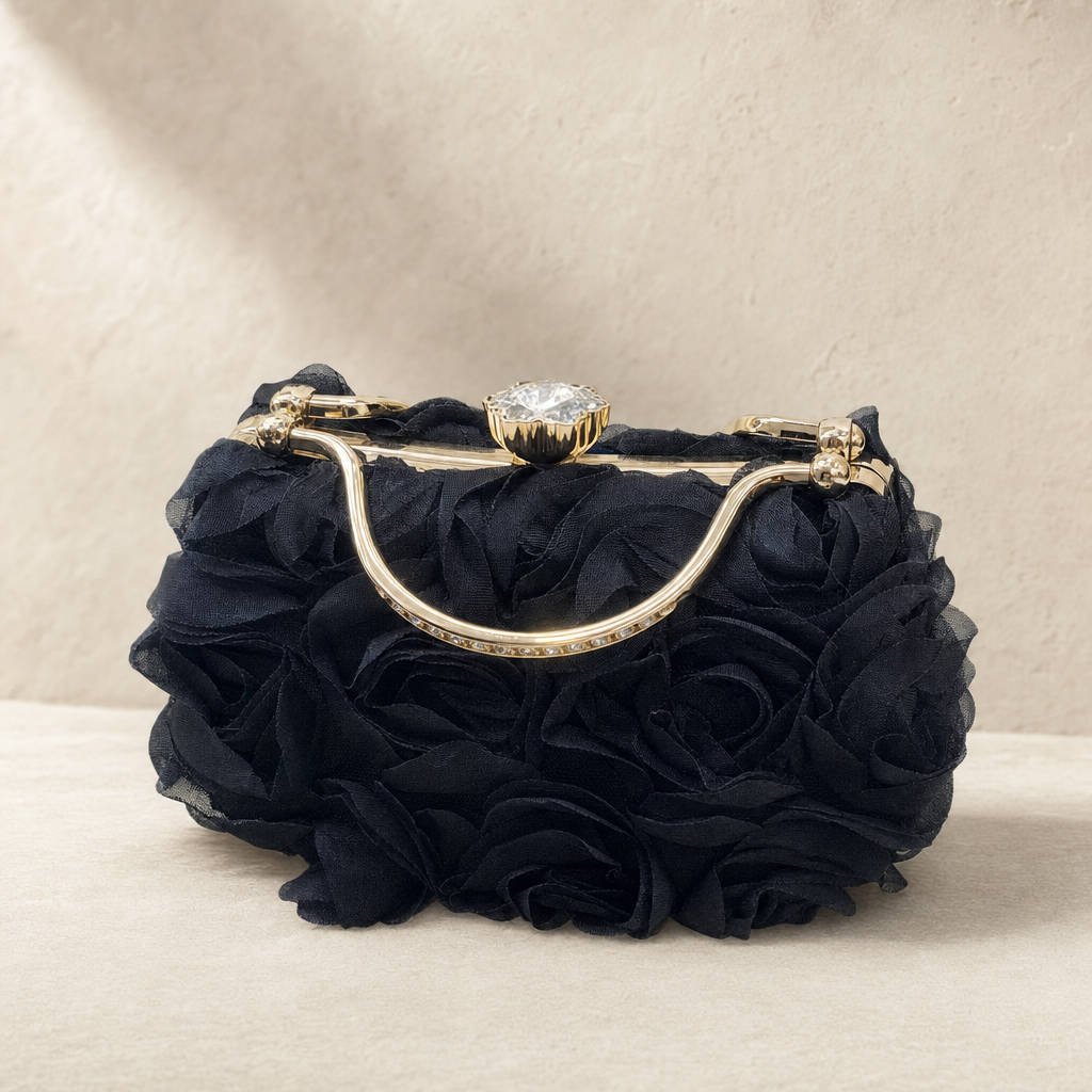 Rosette Frame Evening Clutch