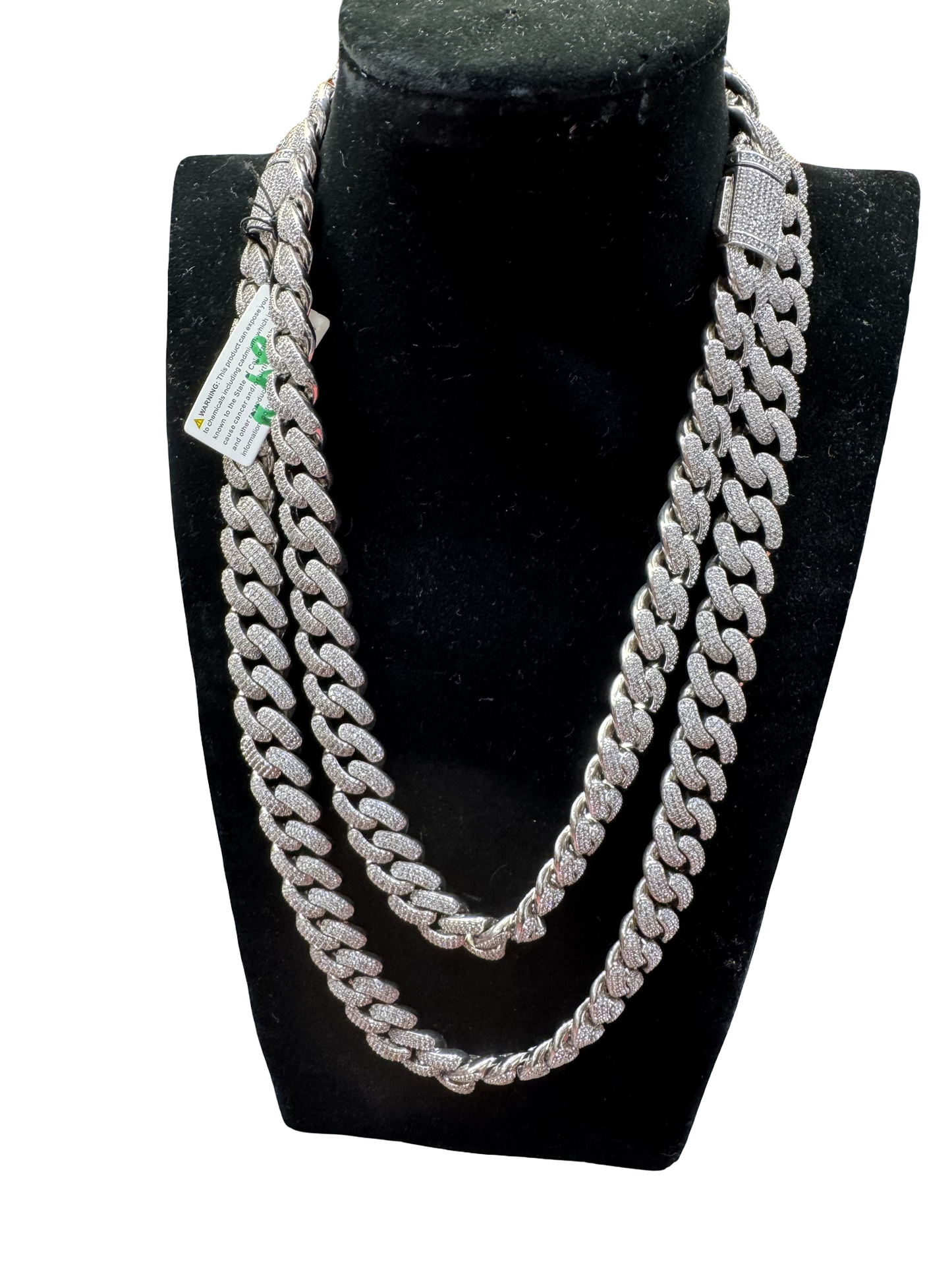 Silver Iced Cuban Set