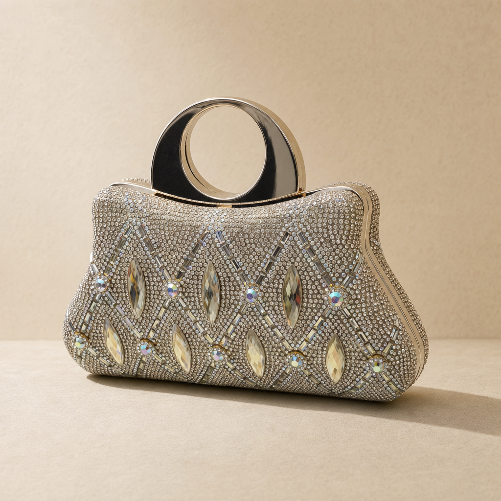 Celeste Crystal Evening Clutch