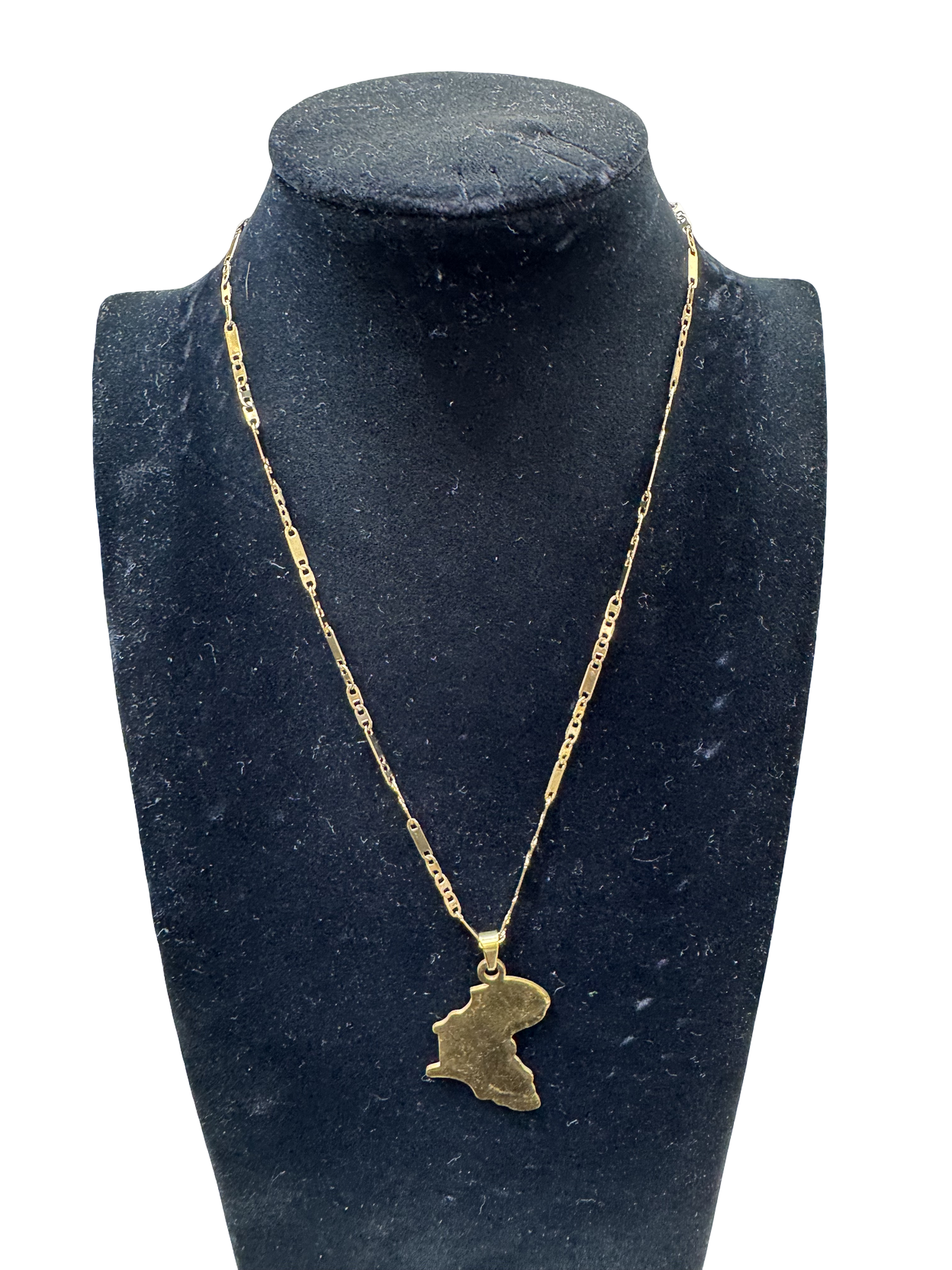 Africa Map Pendant Necklace