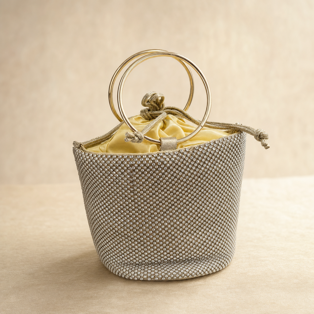 Golden Knot Round Pouch