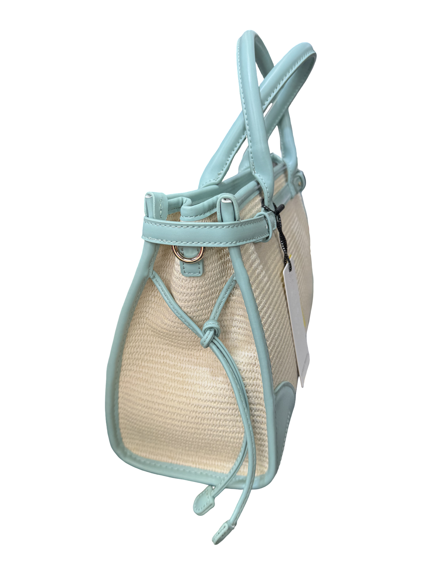 Woven Straw Leather Tote