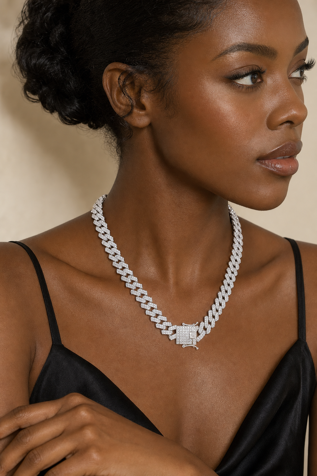 Silver Iced Cuban Chain