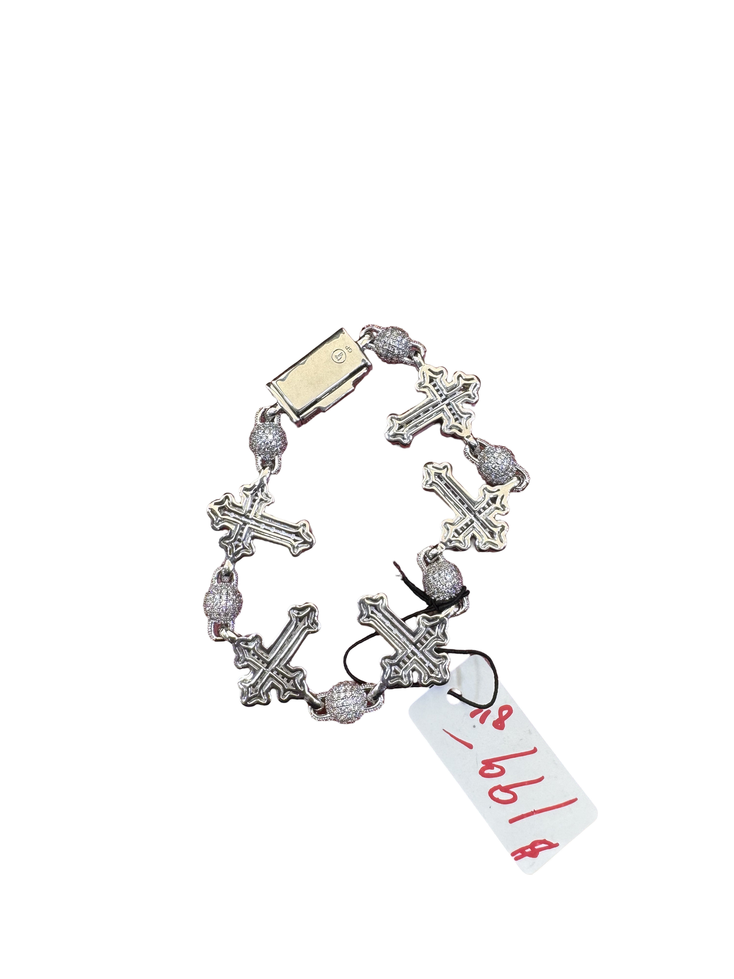 Cross Charm Statement Bracelet